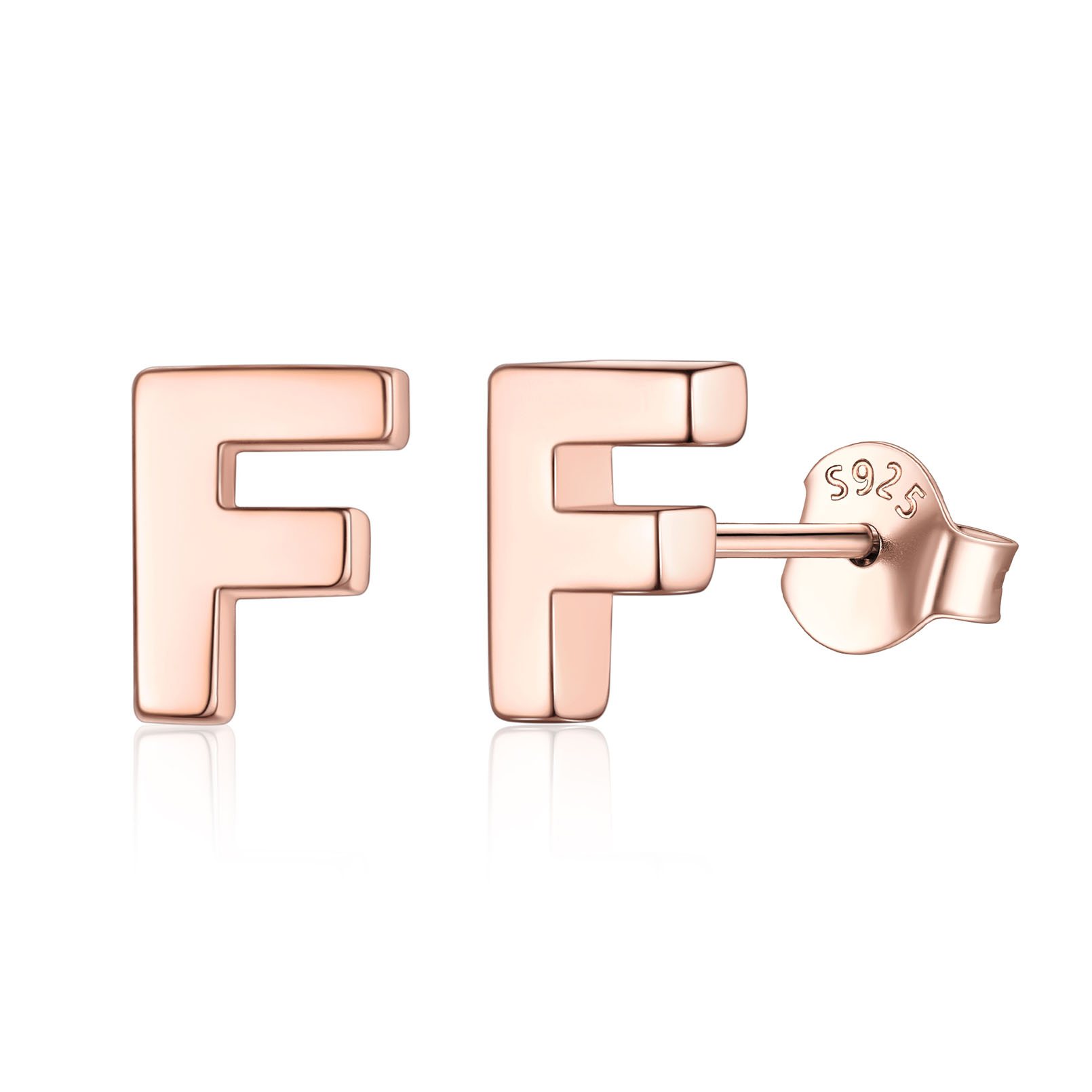 Hypoallergenic Initial Letter Earrings Studs