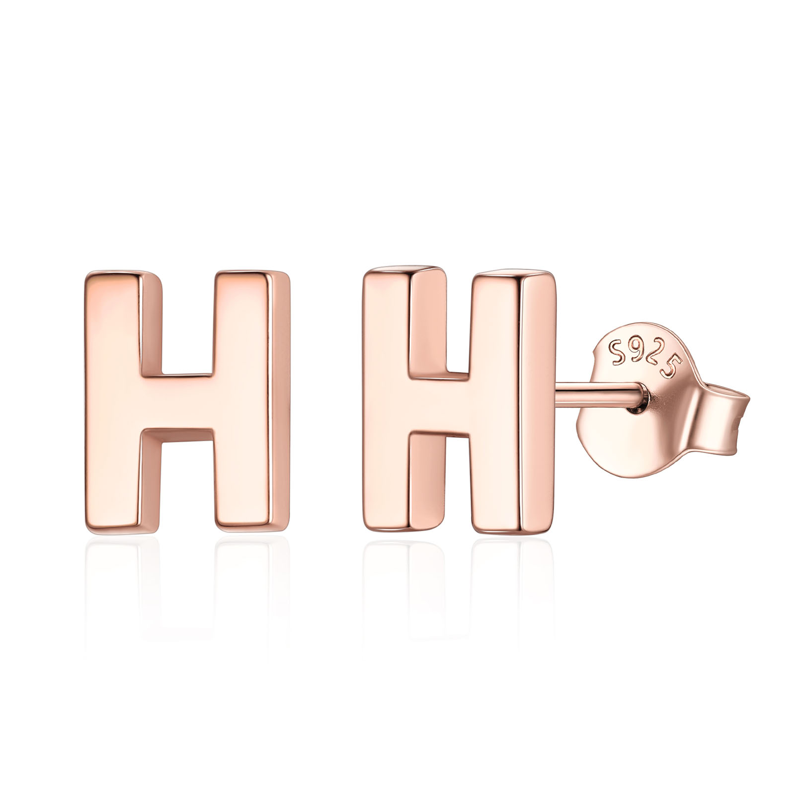 Hypoallergenic Initial Letter Earrings Studs