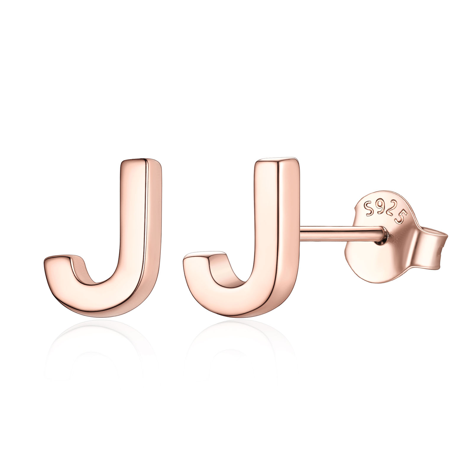 Hypoallergenic Initial Letter Earrings Studs