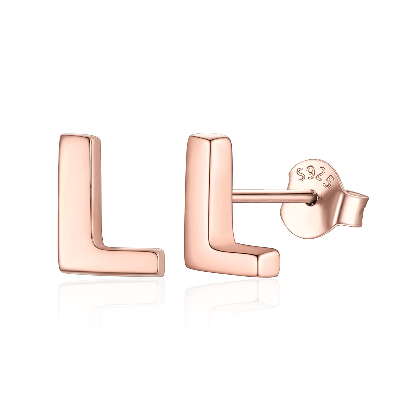 Hypoallergenic Initial Letter Earrings Studs