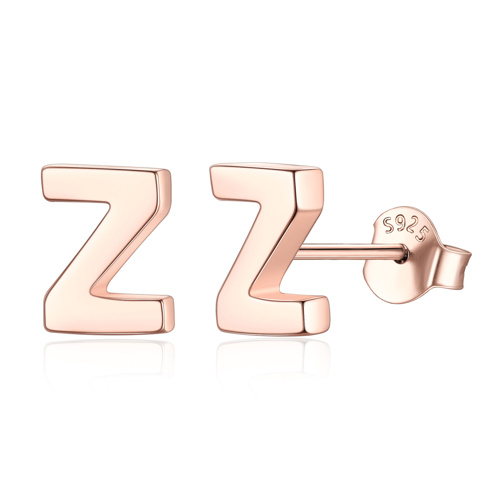 Hypoallergenic Initial Letter Earrings Studs