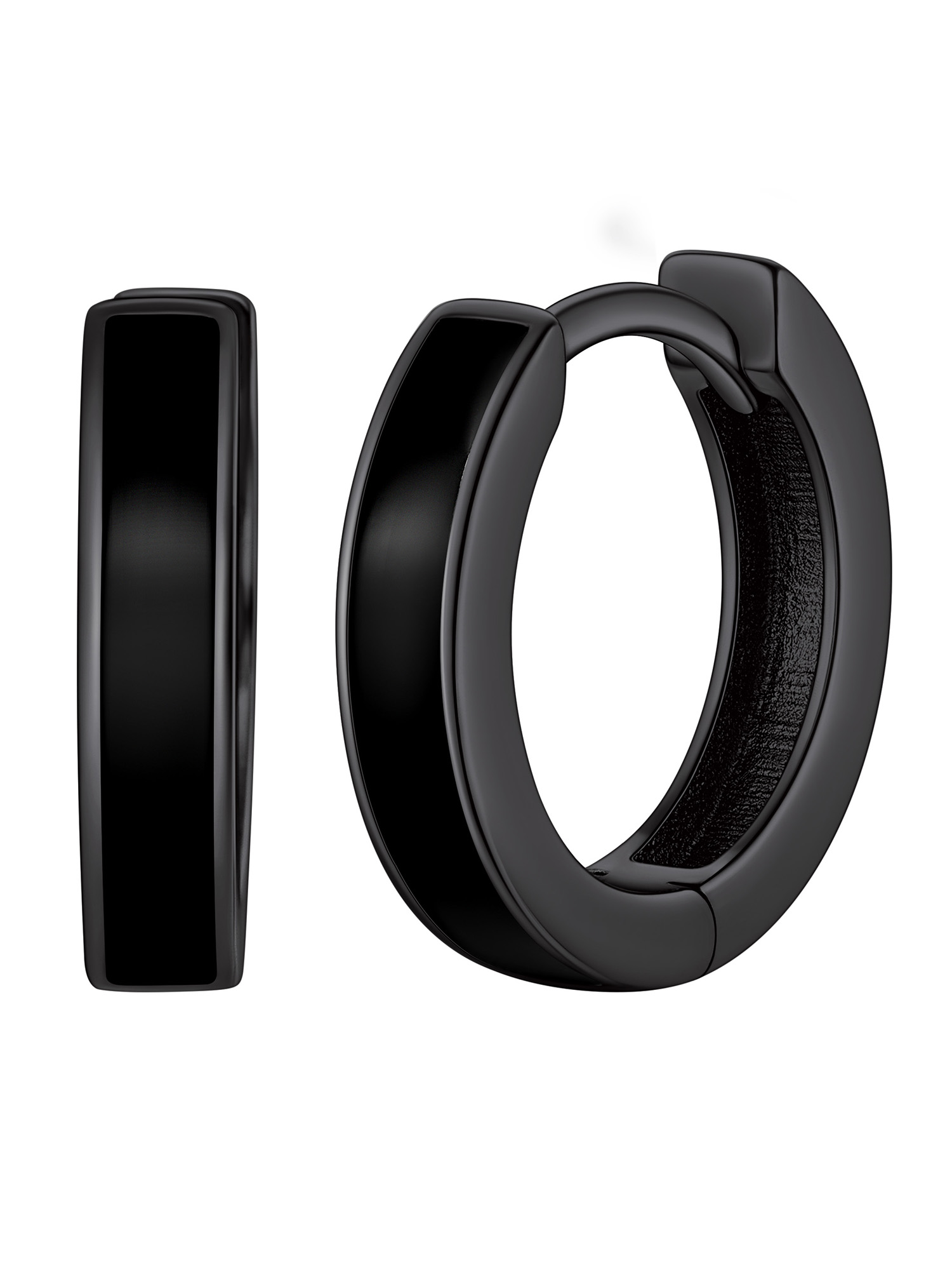 Hypoallergenic Lightweight Hoop Earrings, Black Colors