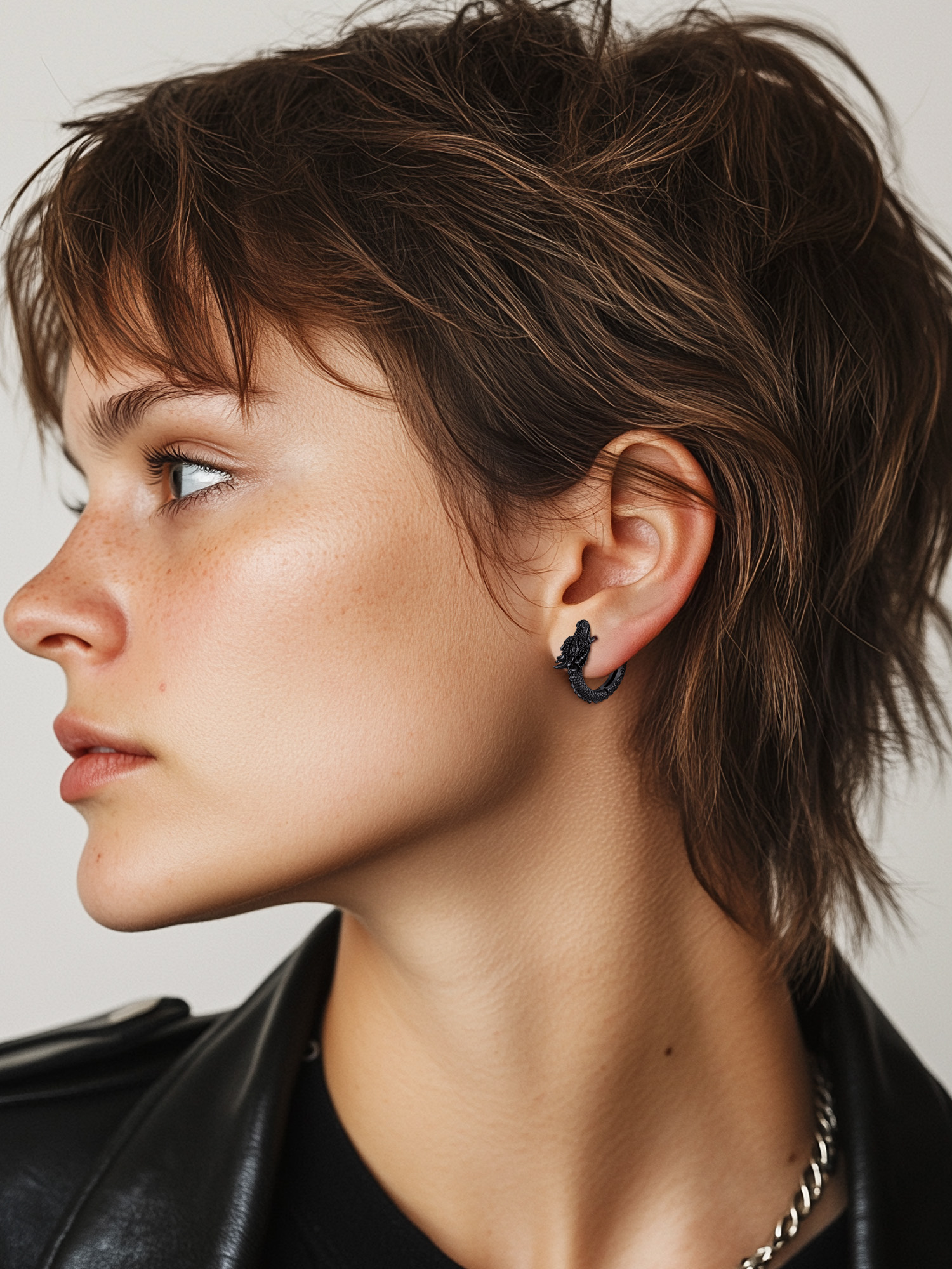 Hypoallergenic Dragon Earrings Hoop Earrings for Women