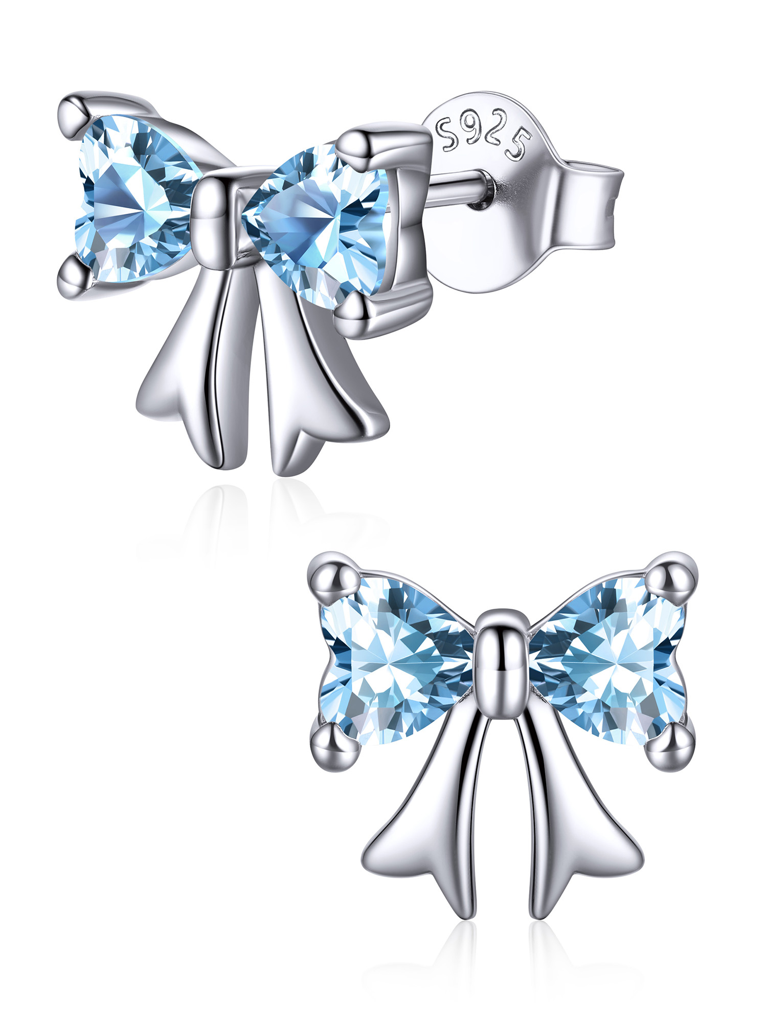 Birthstone Bow Earrings 