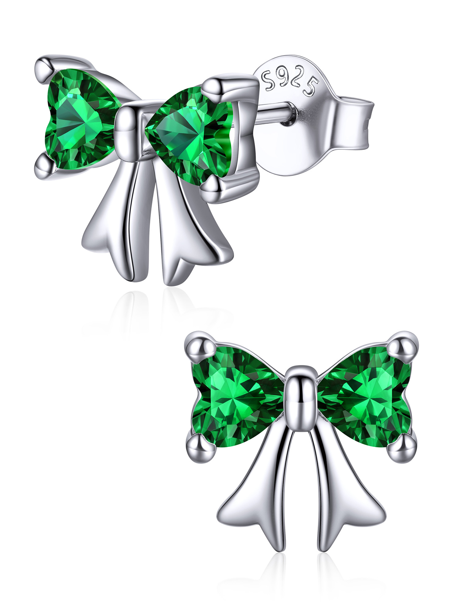Birthstone Bow Earrings 