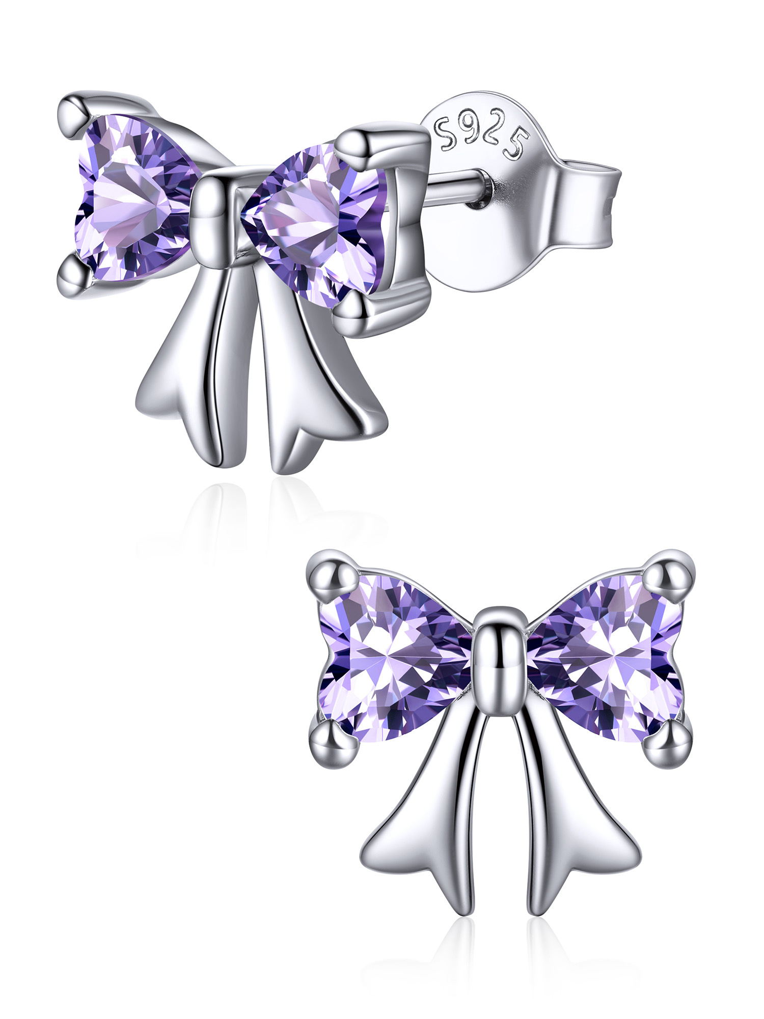 Birthstone Bow Earrings 