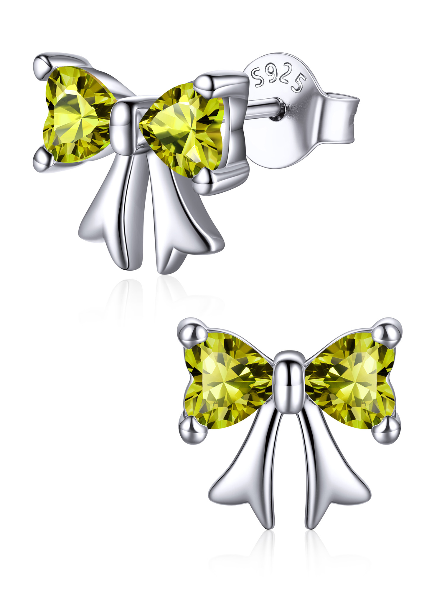 Birthstone Bow Earrings 