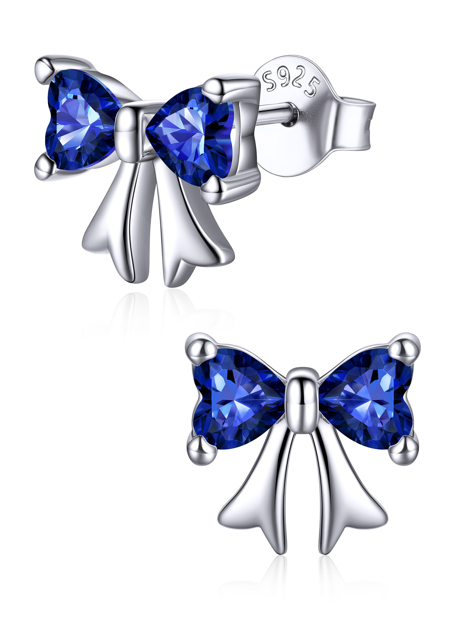 Birthstone Bow Earrings 