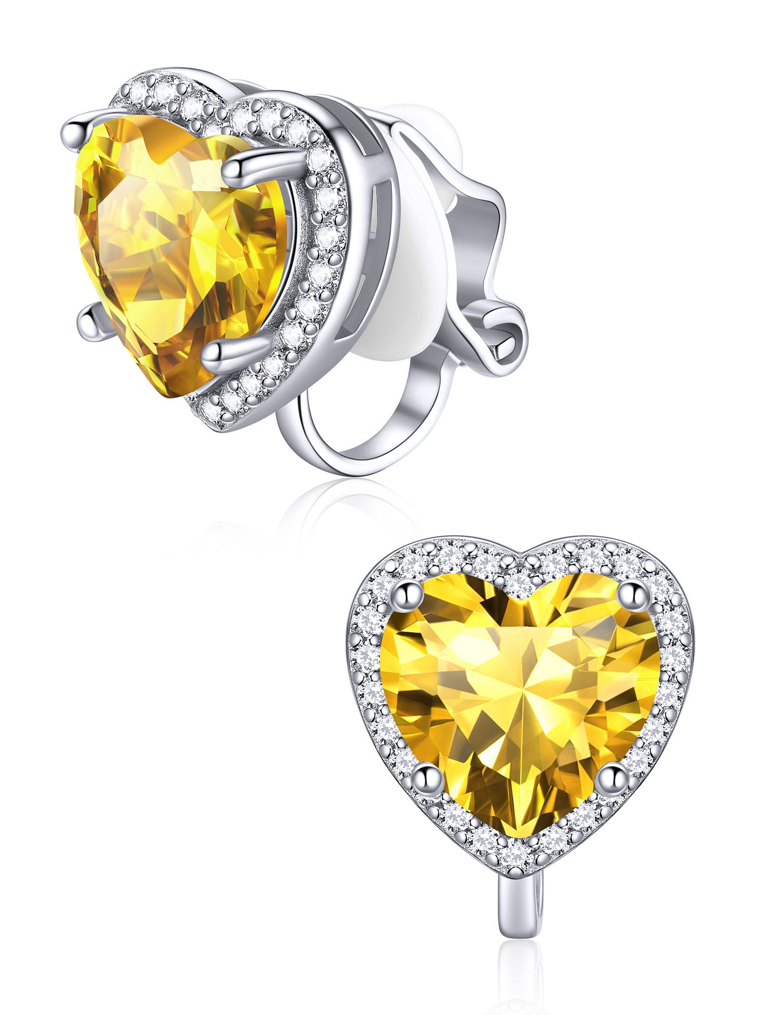 Hypoallergenic Birthstone Clip On Earrings