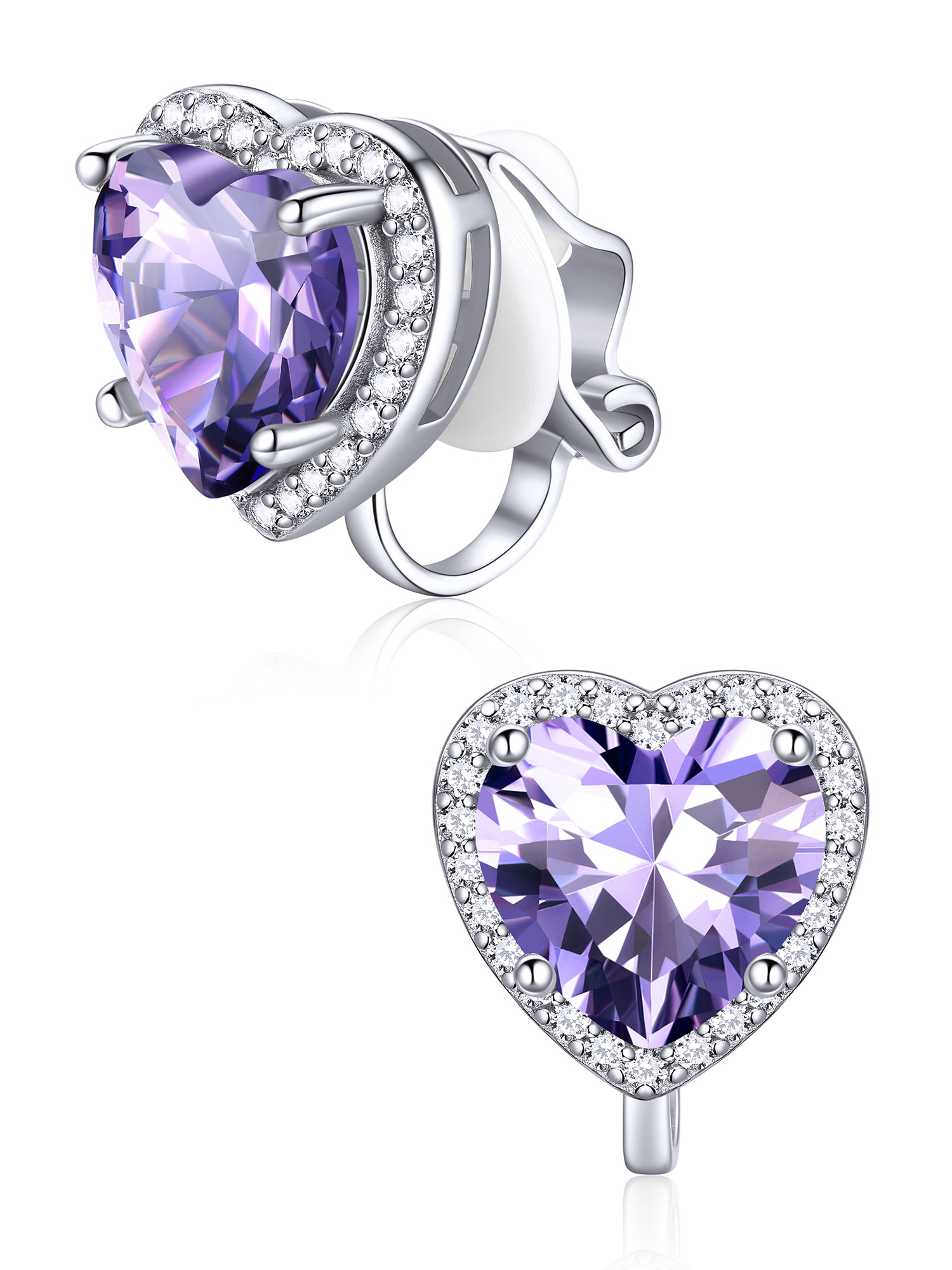 Hypoallergenic Birthstone Clip On Earrings