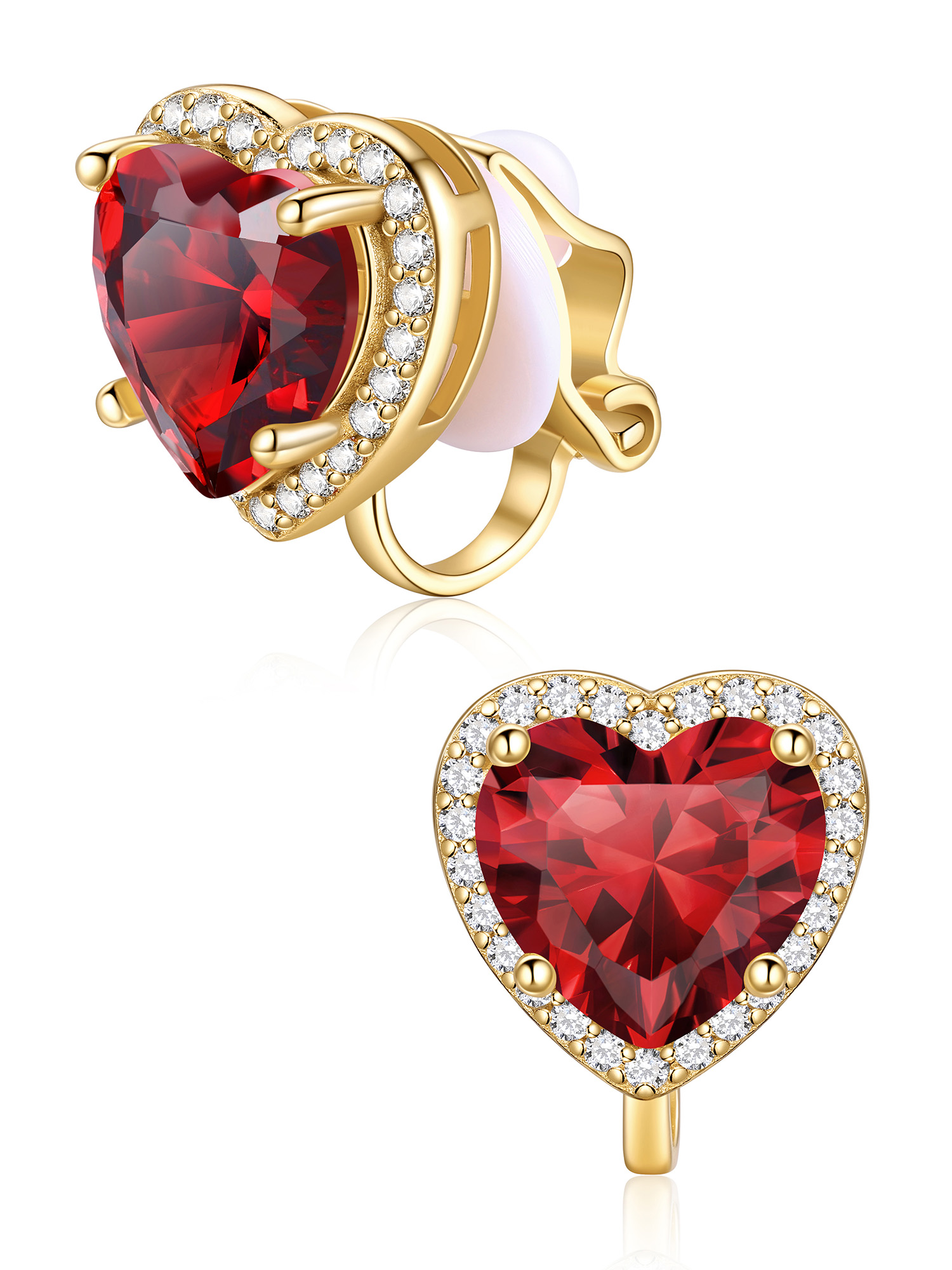 Hypoallergenic Birthstone Clip On Earrings