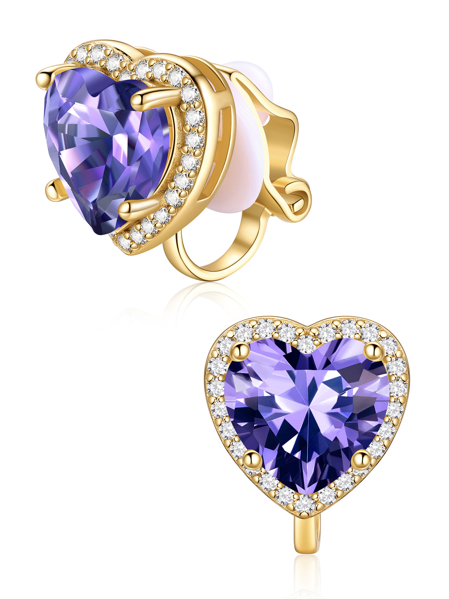 Hypoallergenic Birthstone Clip On Earrings