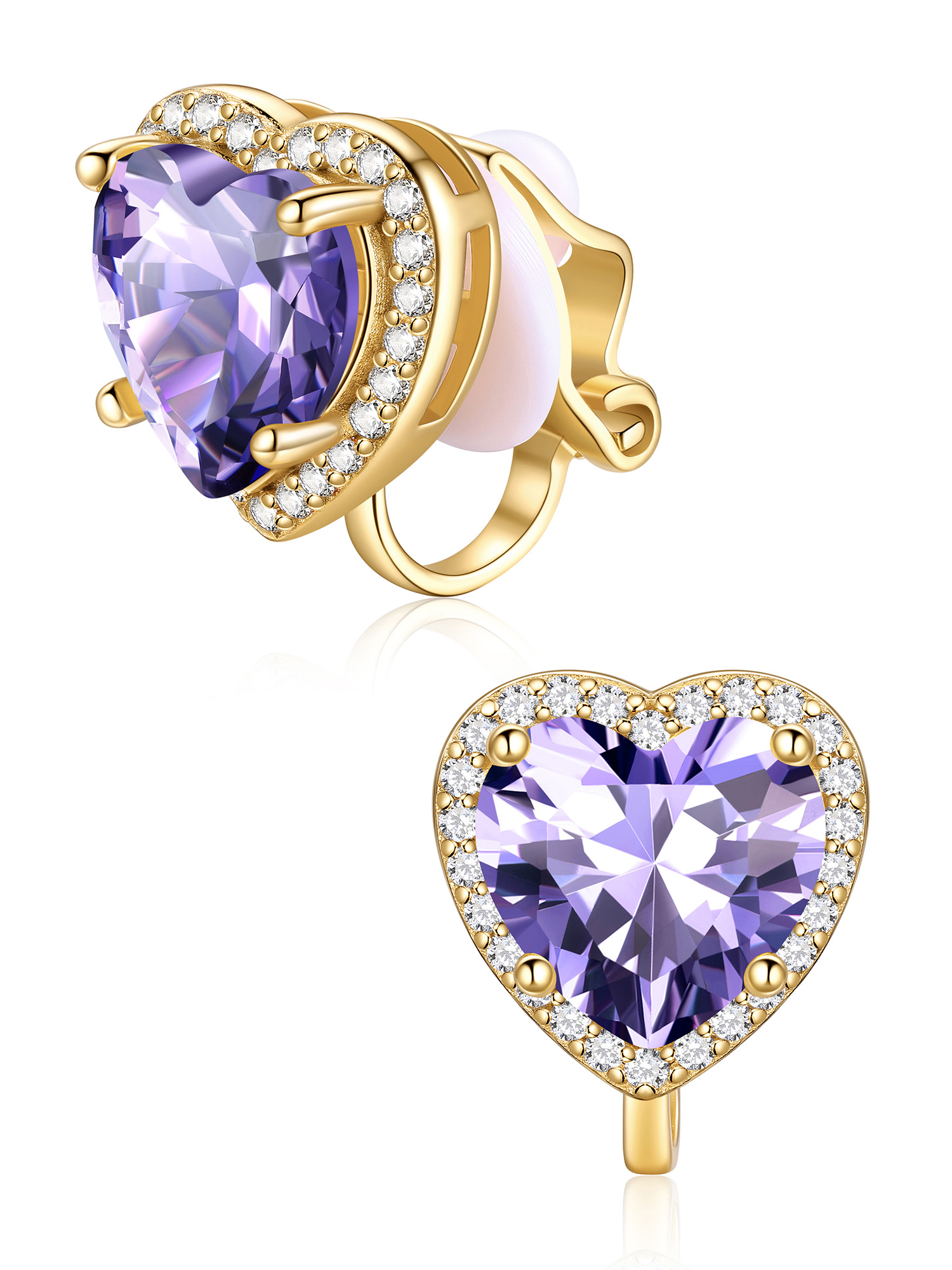 Hypoallergenic Birthstone Clip On Earrings