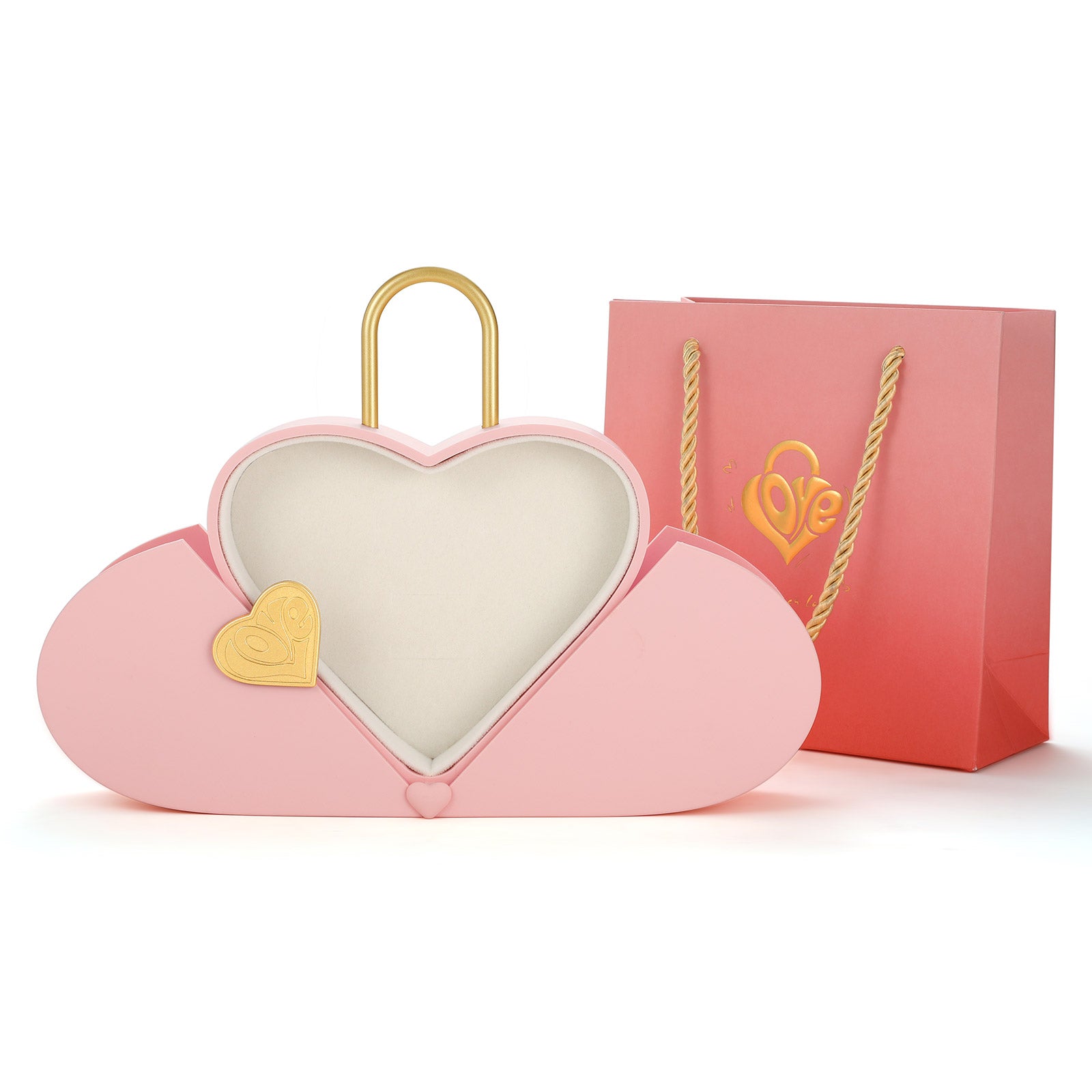 ChicSilver Concentric Lock Love Heart Jewelry Box