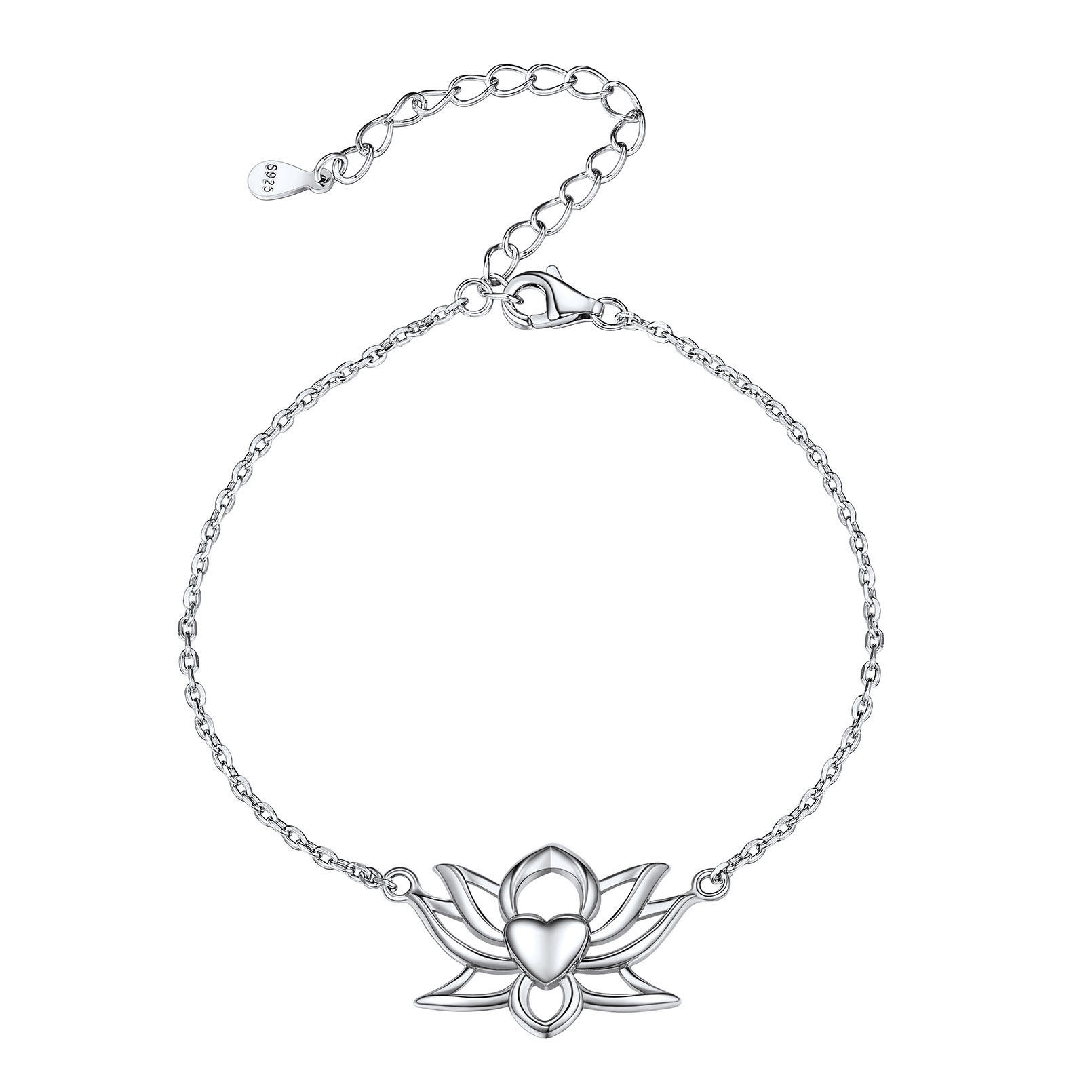Simple Classic Hollow Out Lotus Flower Bracelet