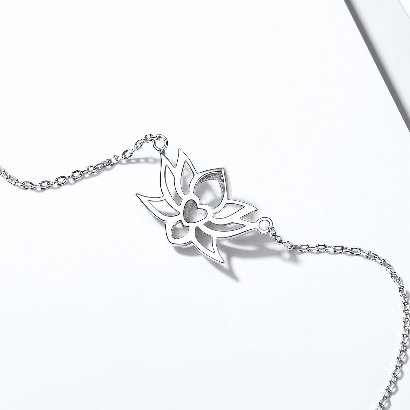 Simple Classic Hollow Out Lotus Flower Bracelet