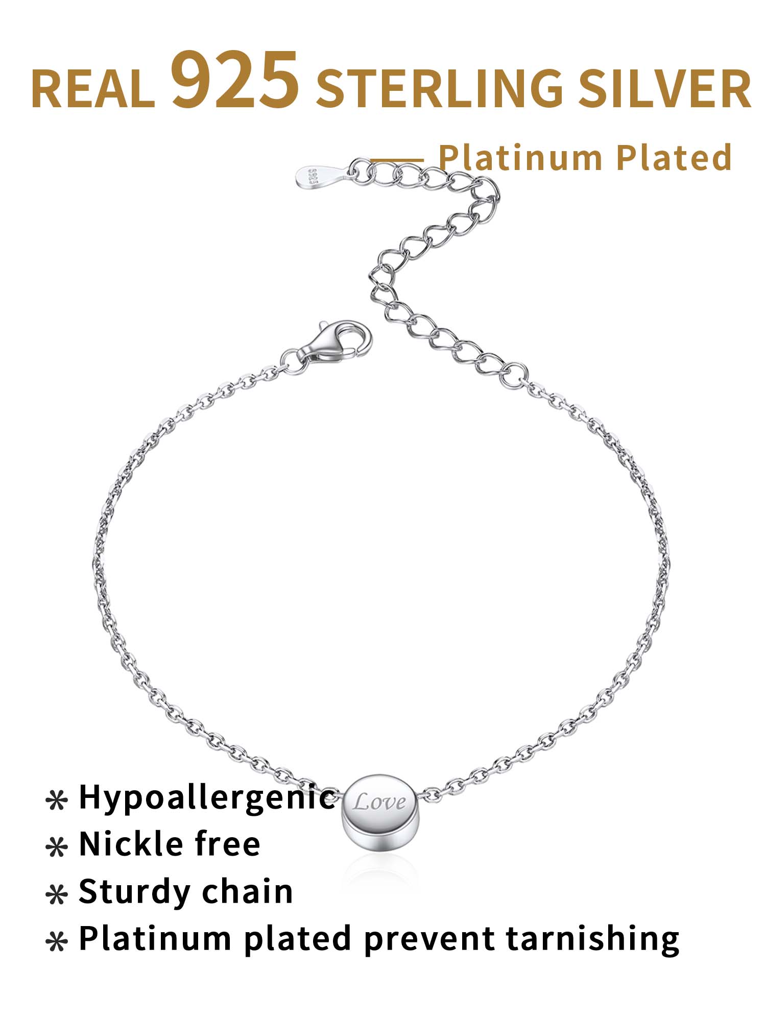 Minimalist Round Circle Dot Bracelet