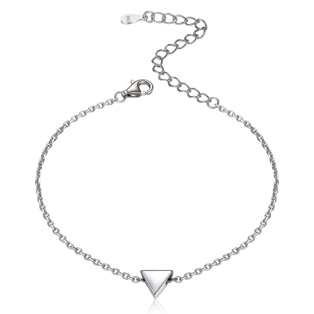 Modern Geometric Charm Triangle Bracelet