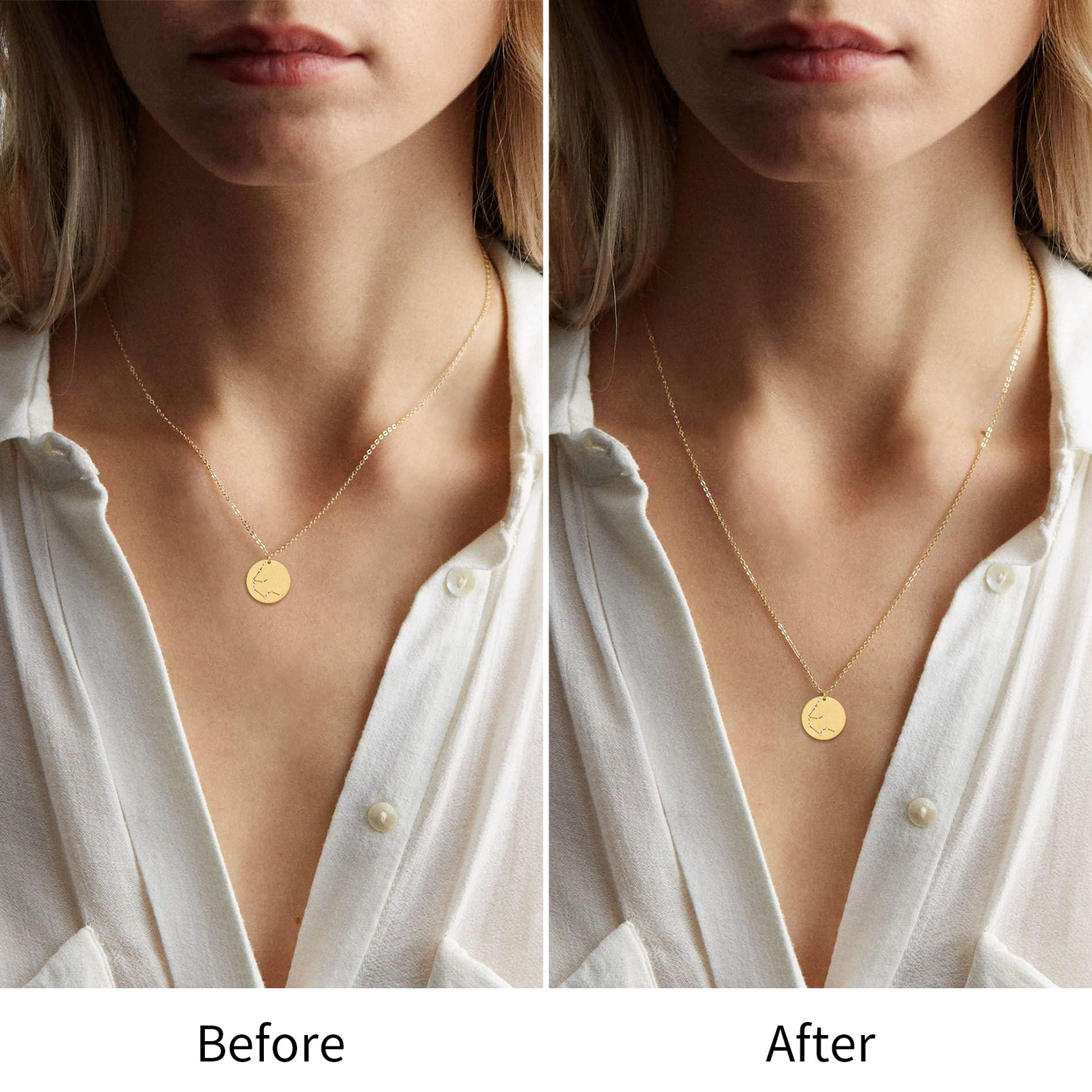 2 Pcs Hypoallergenic  Sterling Silver Necklace Durable Extenders  for Women & Men, Gold color