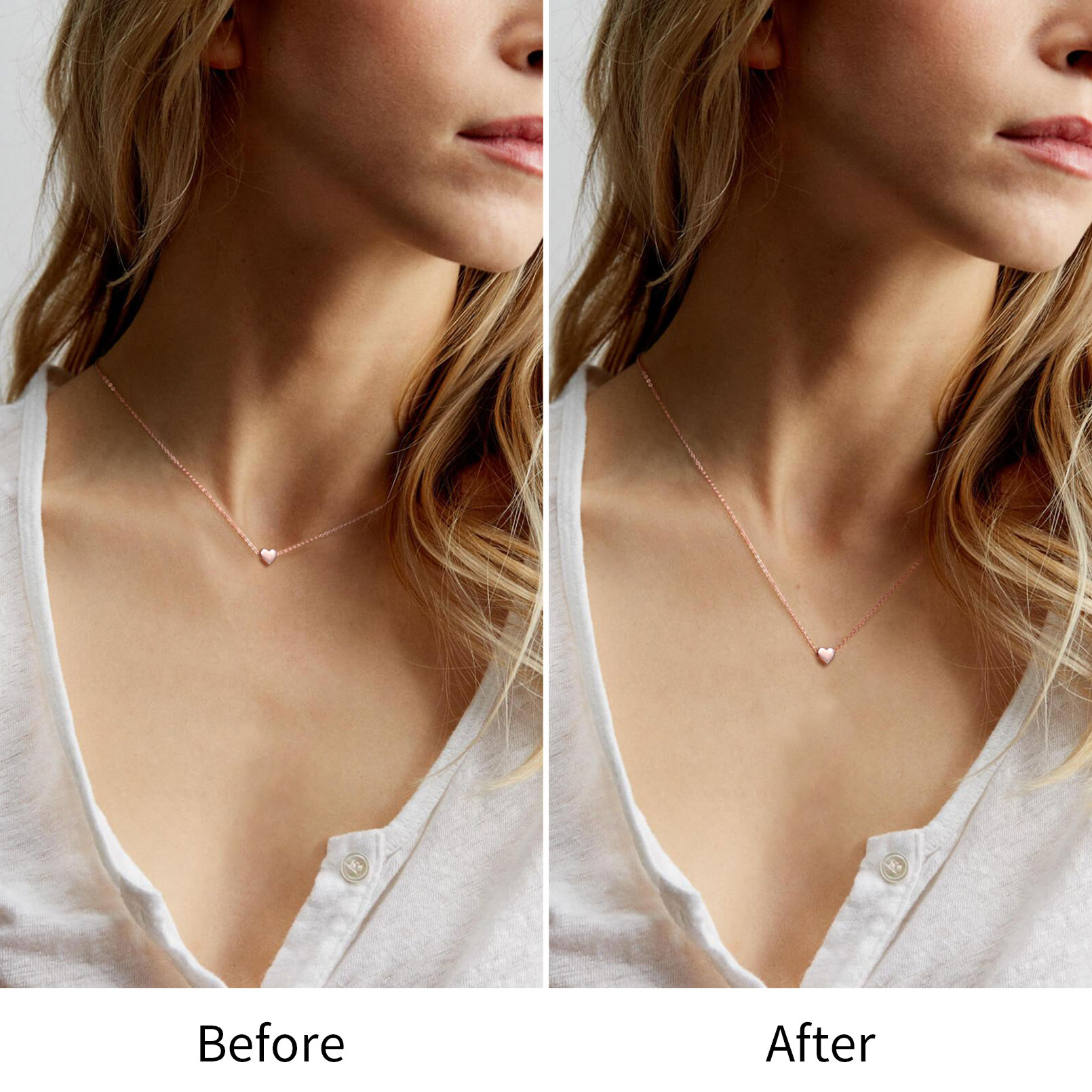 2 Pcs Hypoallergenic  Sterling Silver Necklace Durable Extenders  for Women & Men, Rose Gold color