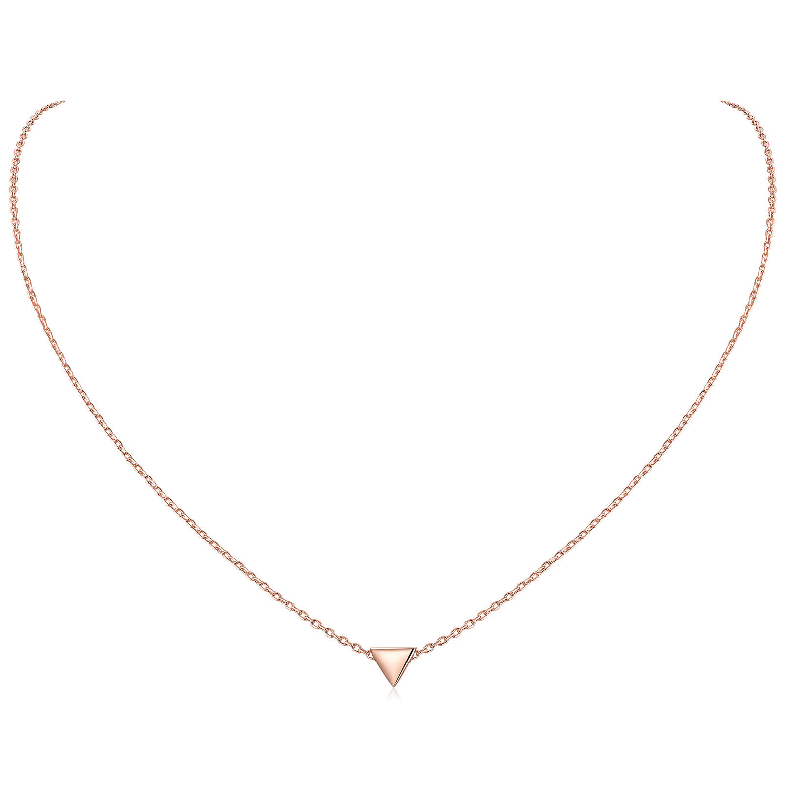 Delicate Simple Geometric Triangle  Pendant Necklaces