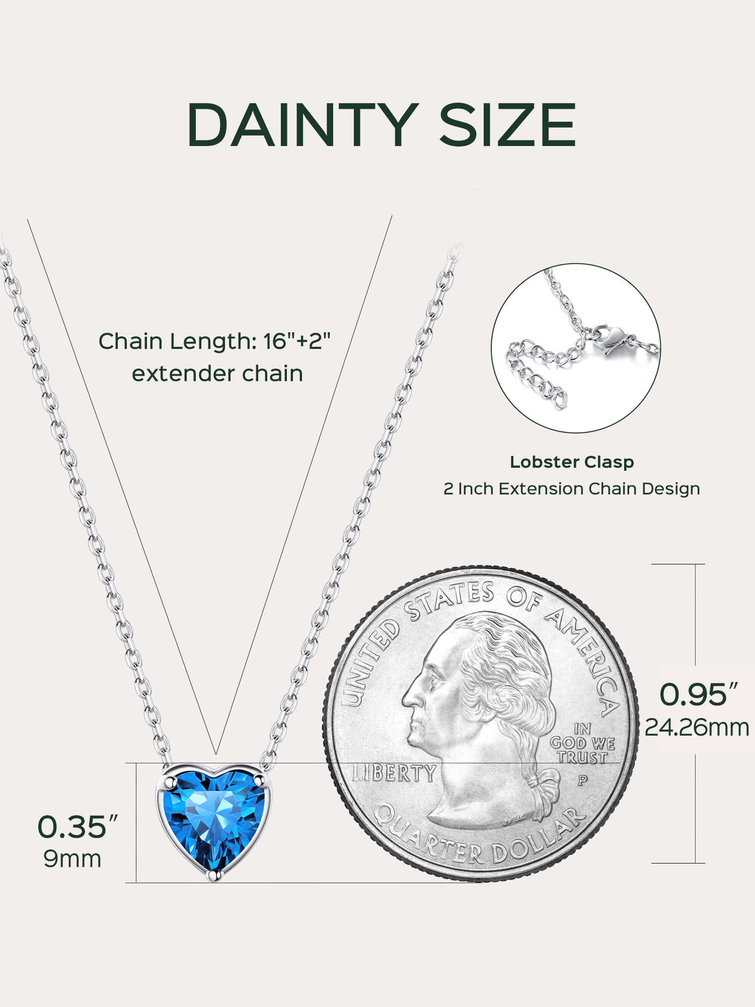 Heart Cut Created Birthstone Pendant Necklace for women, december birthstone, Blue Topaz Jewelry, Sagittarius Birthstone,  topaz birthstone, Capricorn Birthstone, christmas gift, gift idea