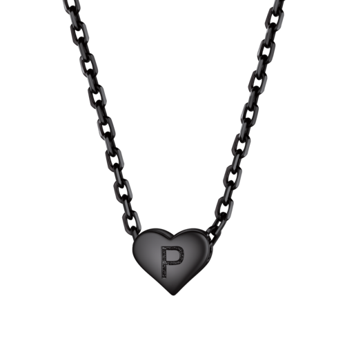 Initial Small Heart Pendant Necklace