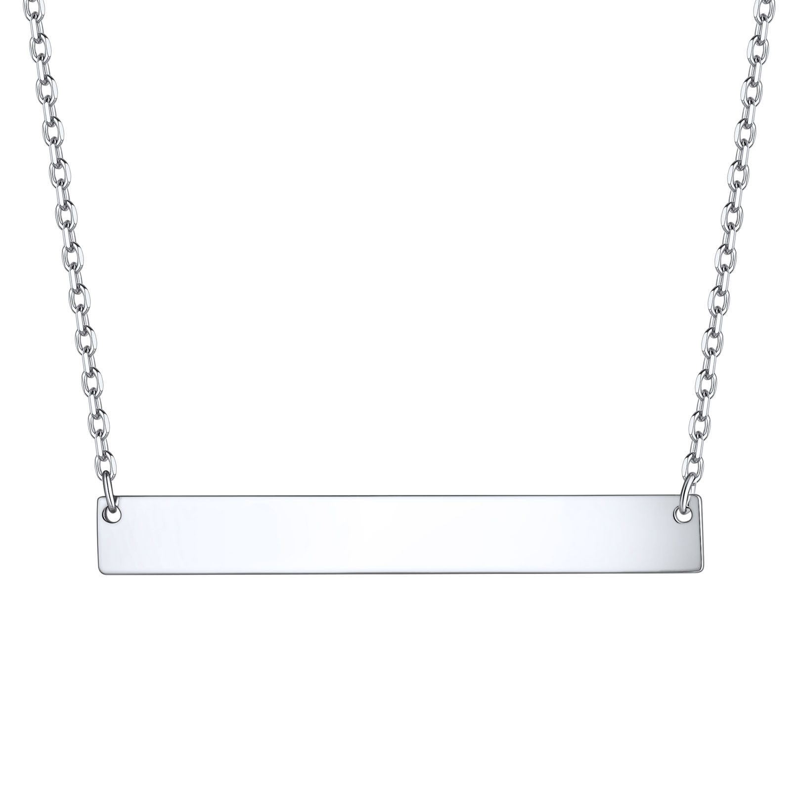 Vertical Bar Pendant Necklace for Men & Women