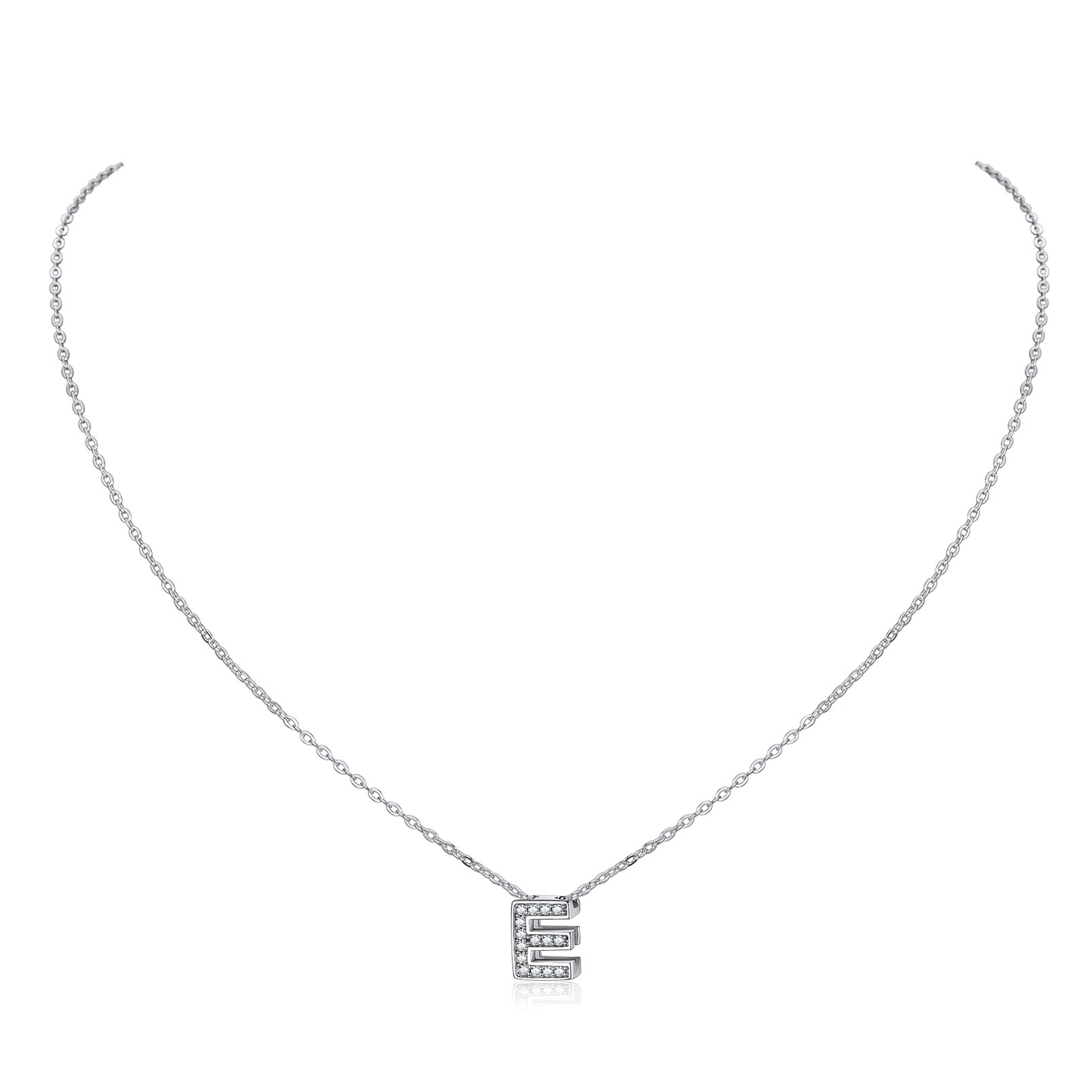Dainty Cubic Zirconia Initial Necklace 