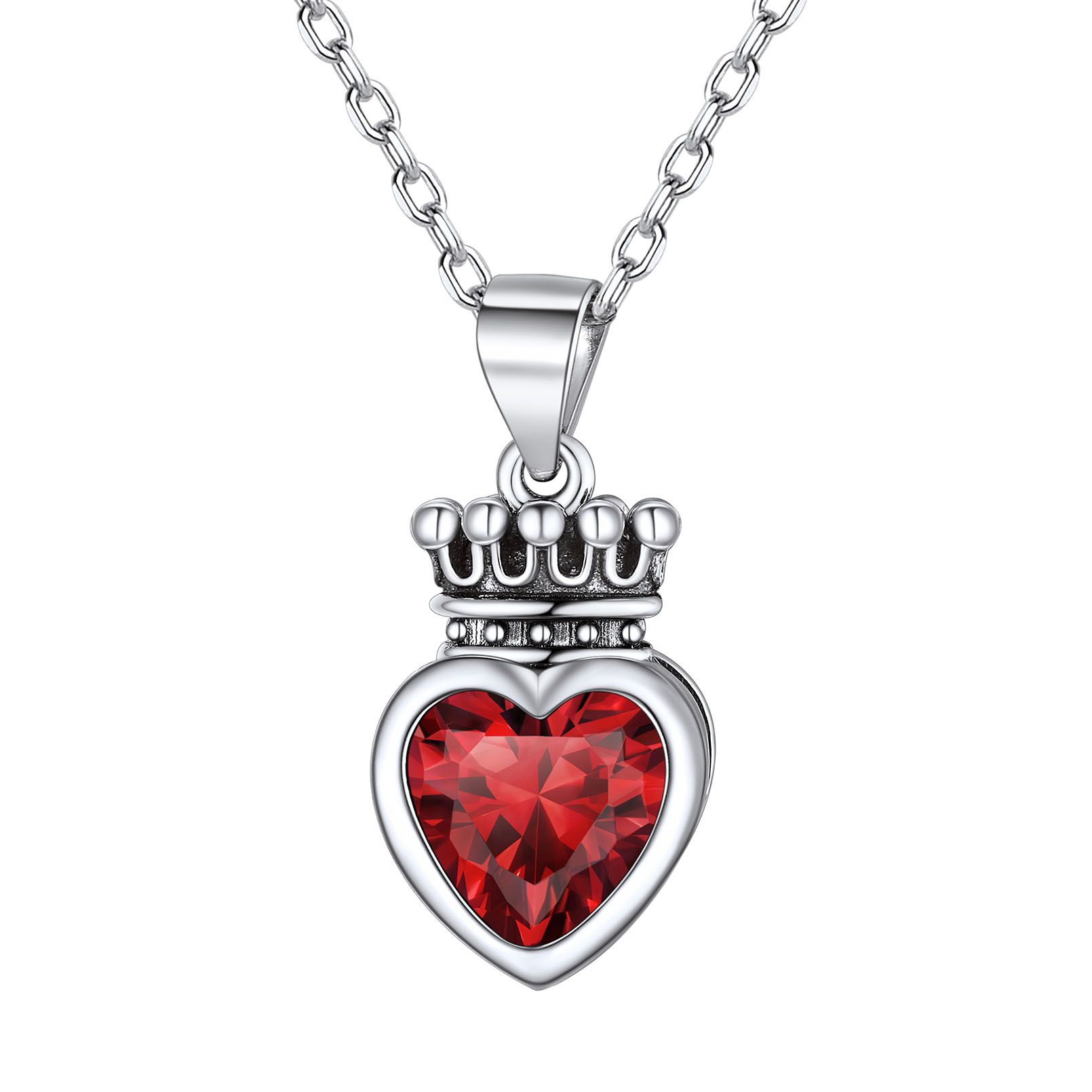 Crown & Heart Necklace