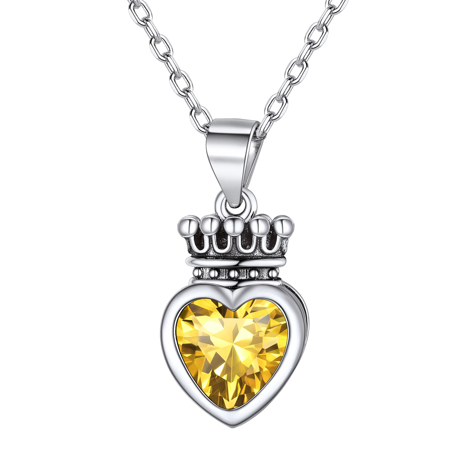 Crown & Heart Necklace