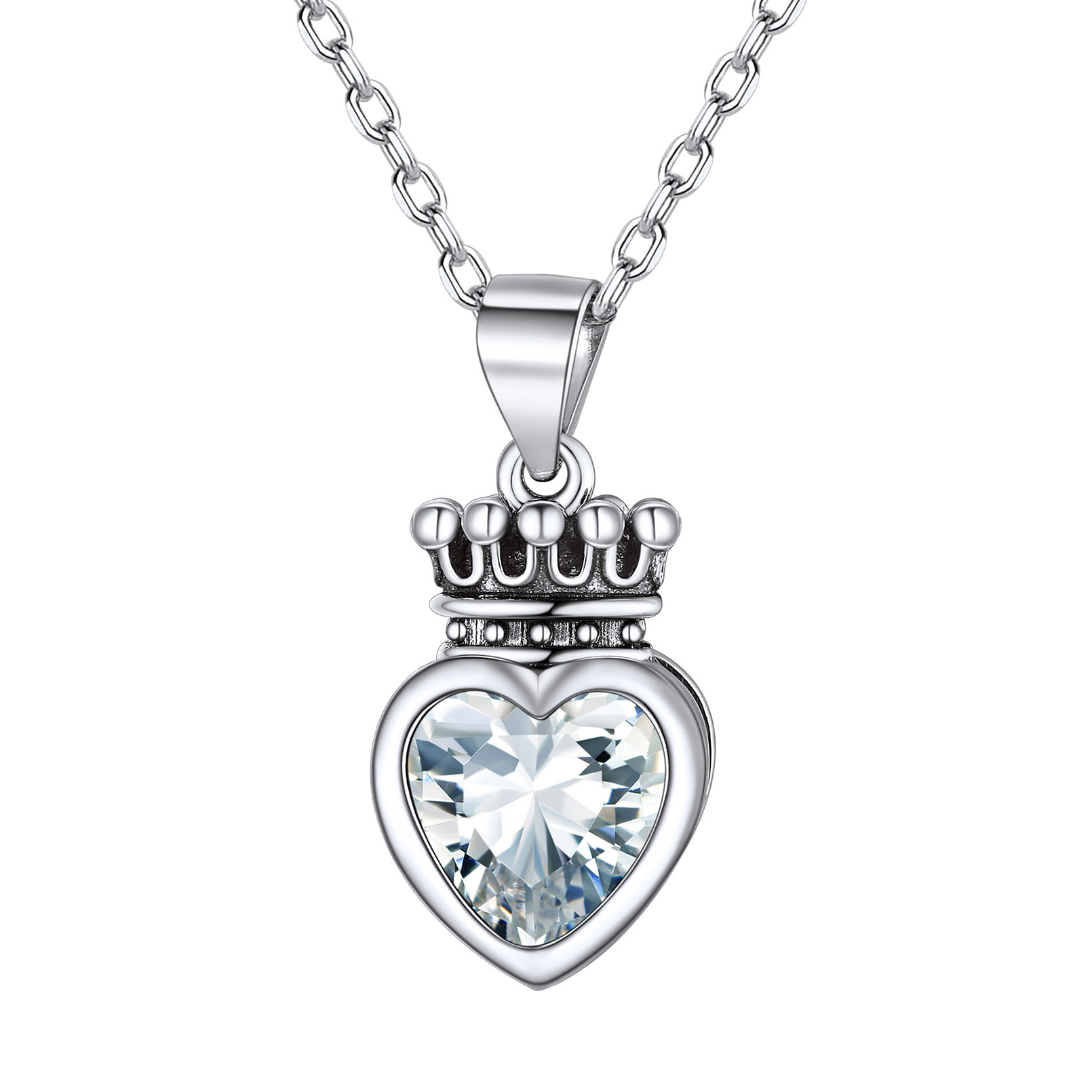 Crown & Heart Necklace