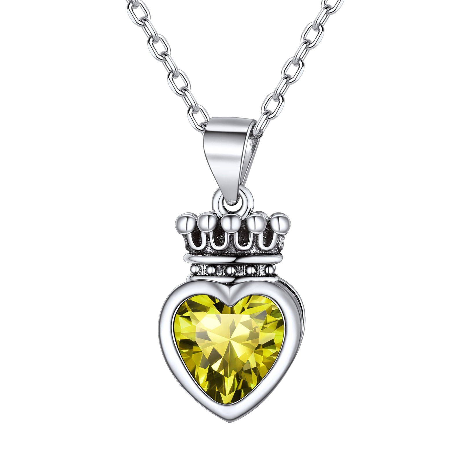 Crown & Heart Necklace