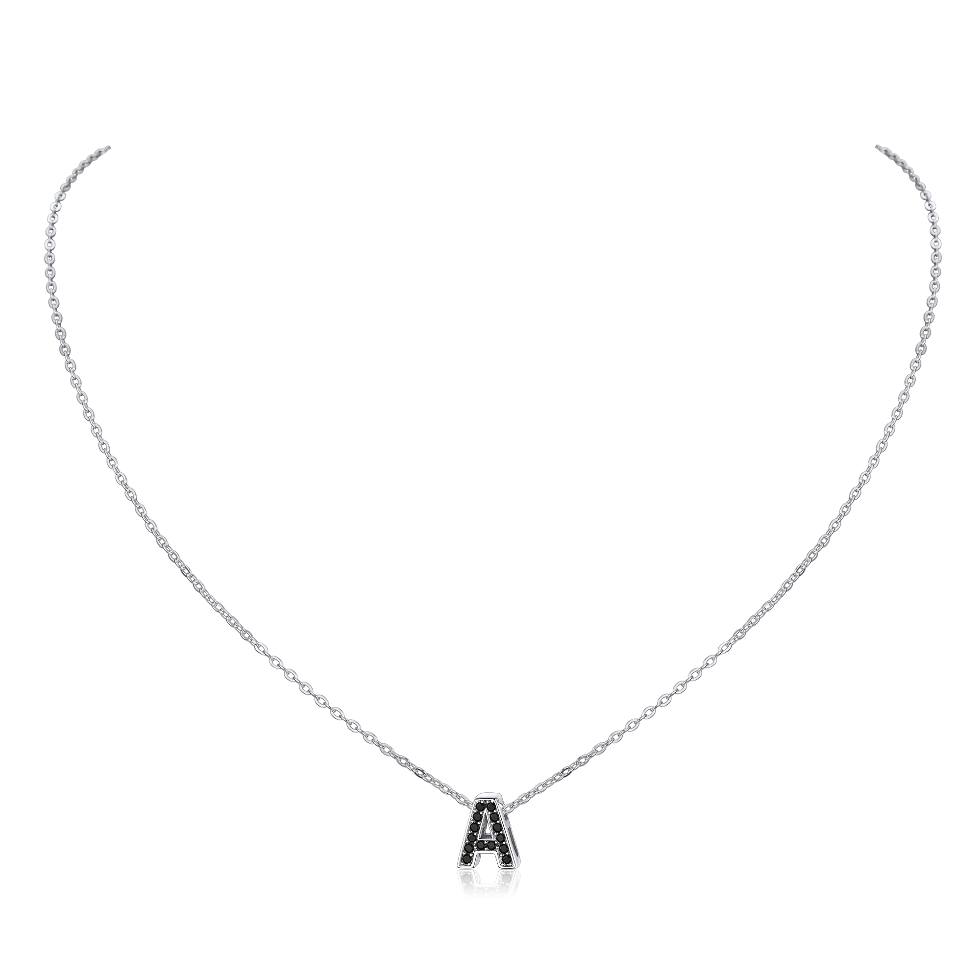 Cubic Zirconia Initial Necklace
