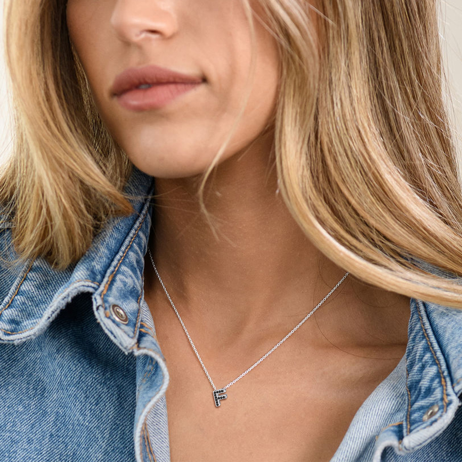 Cubic Zirconia Initial Necklace for Women, Ladies, Mother, Friends, girlfriend