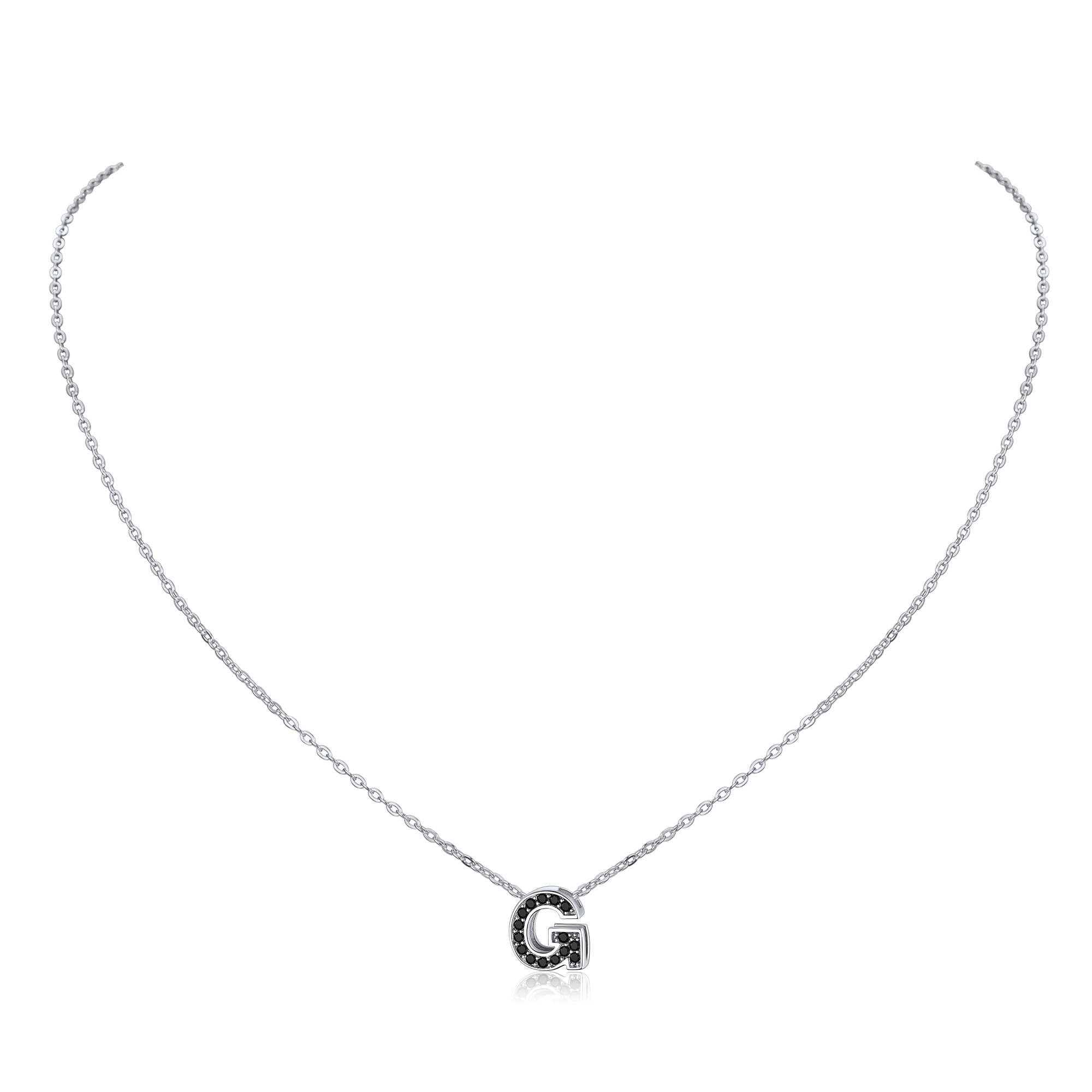 Cubic Zirconia Initial Necklace