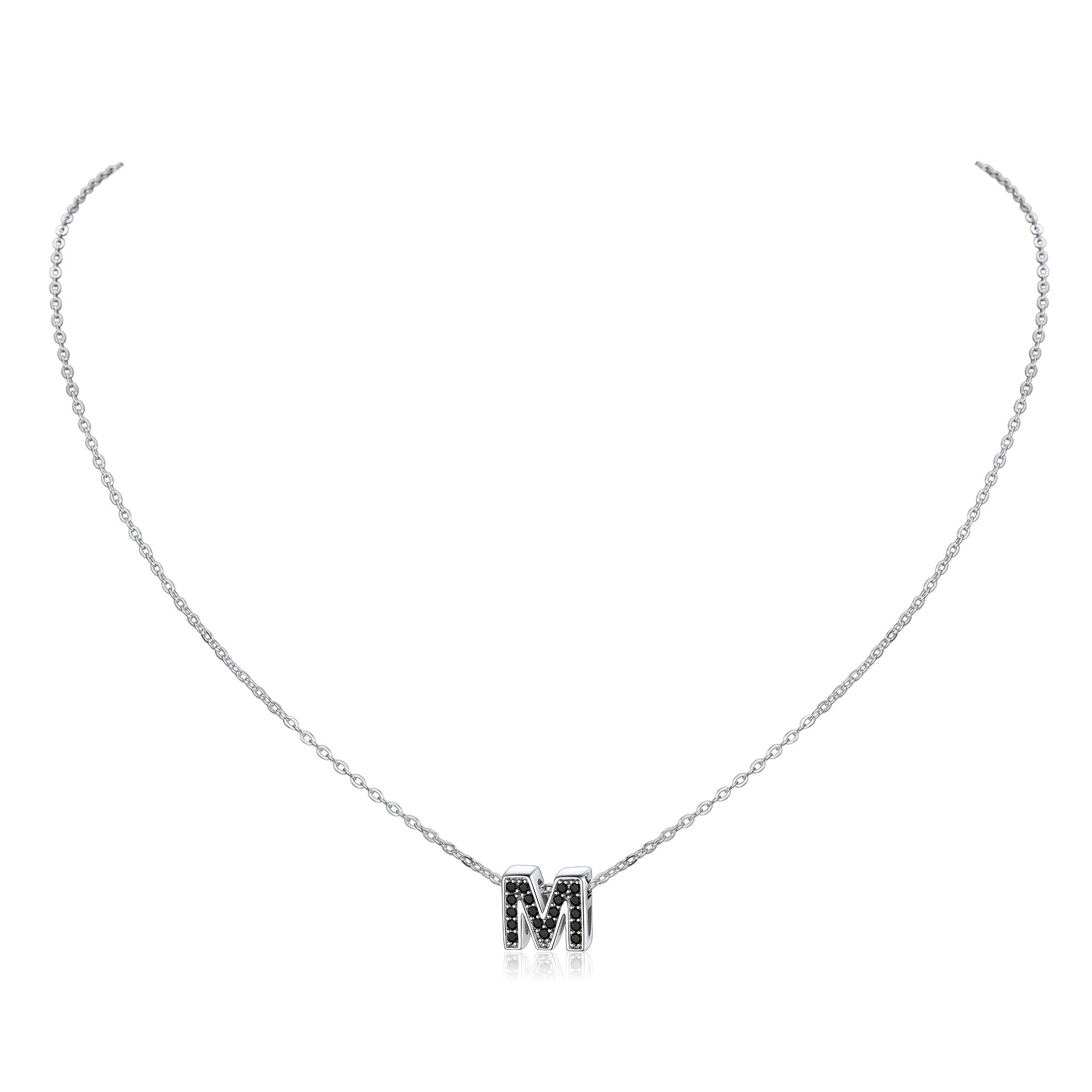 Cubic Zirconia Initial Necklace