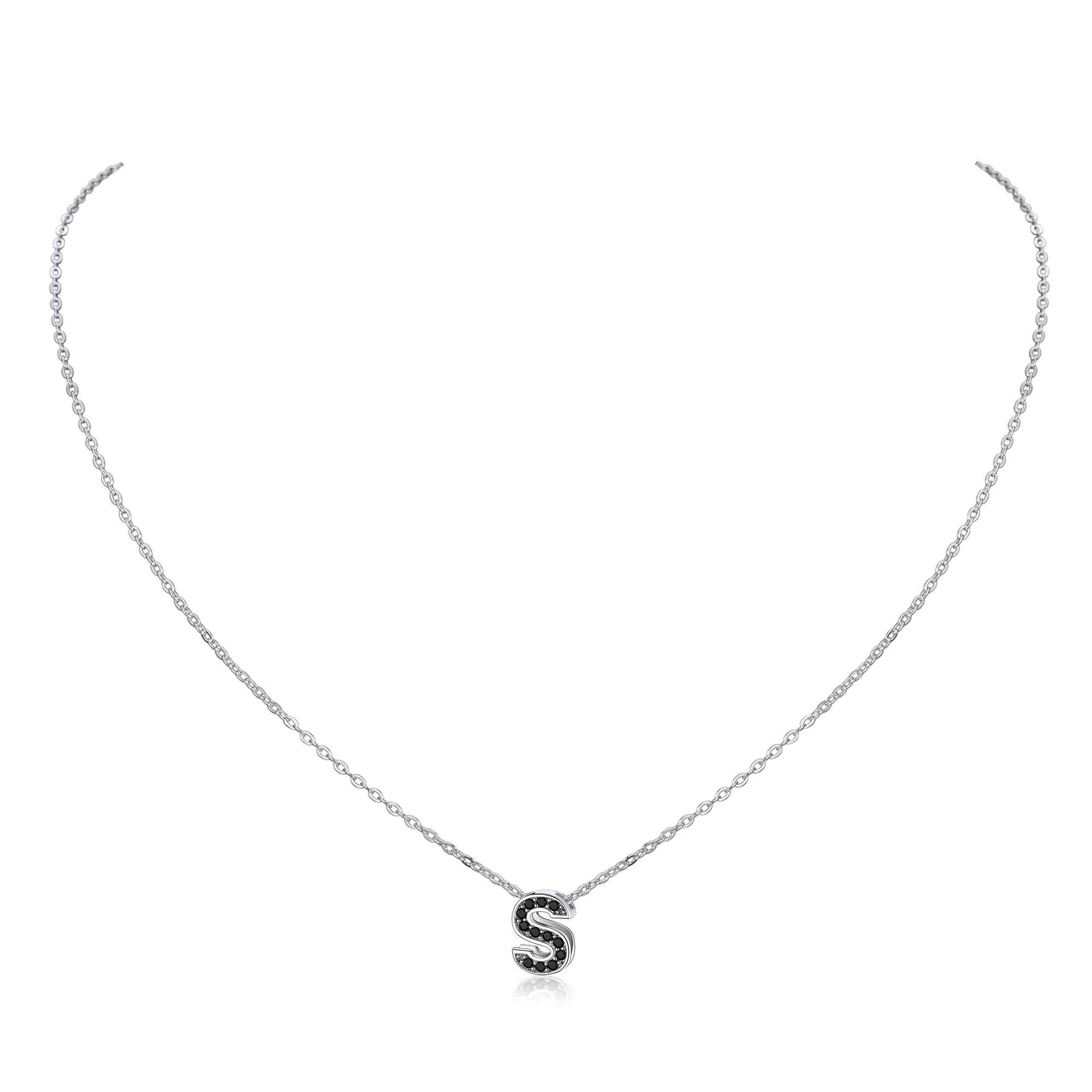 Cubic Zirconia Initial Necklace