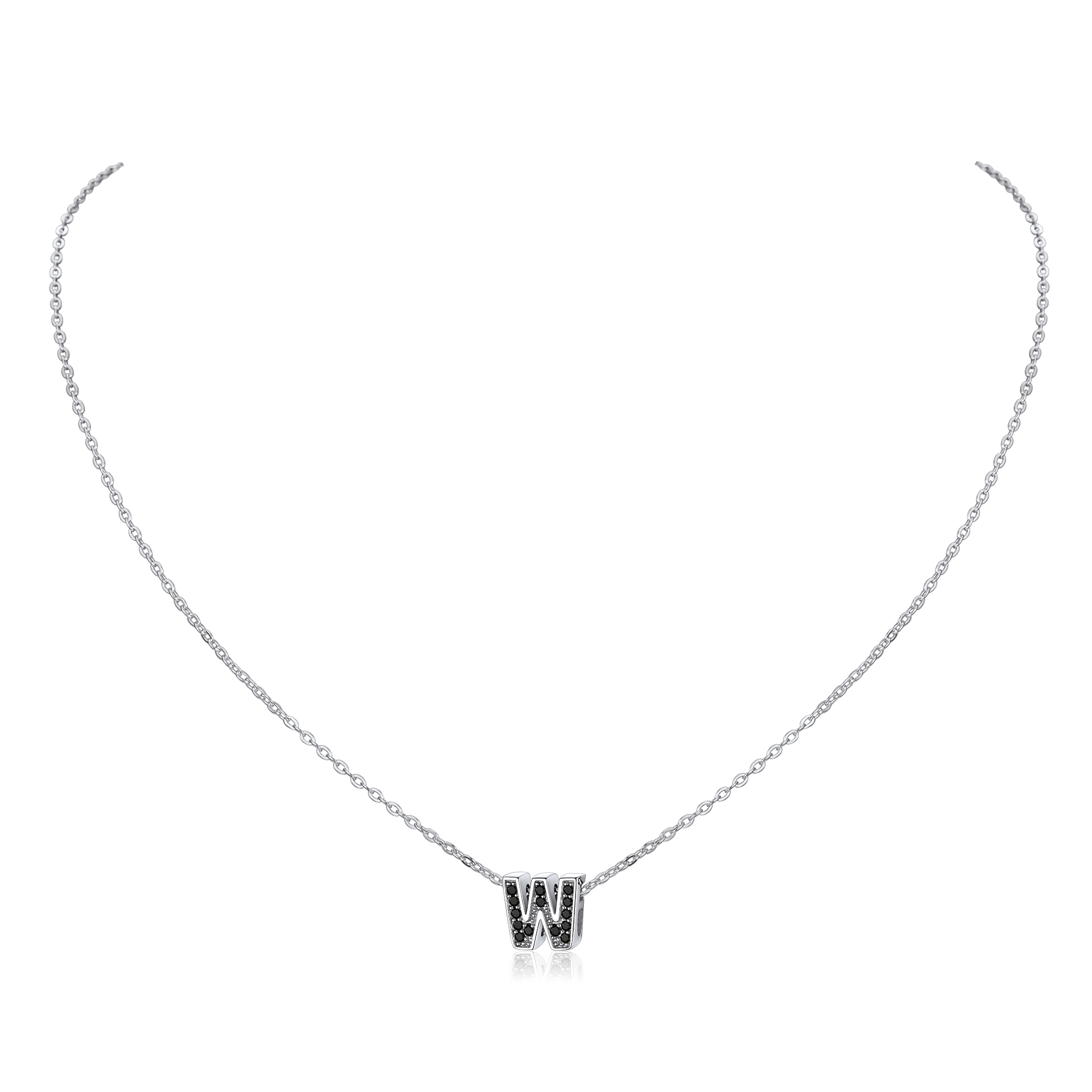 Cubic Zirconia Initial Necklace