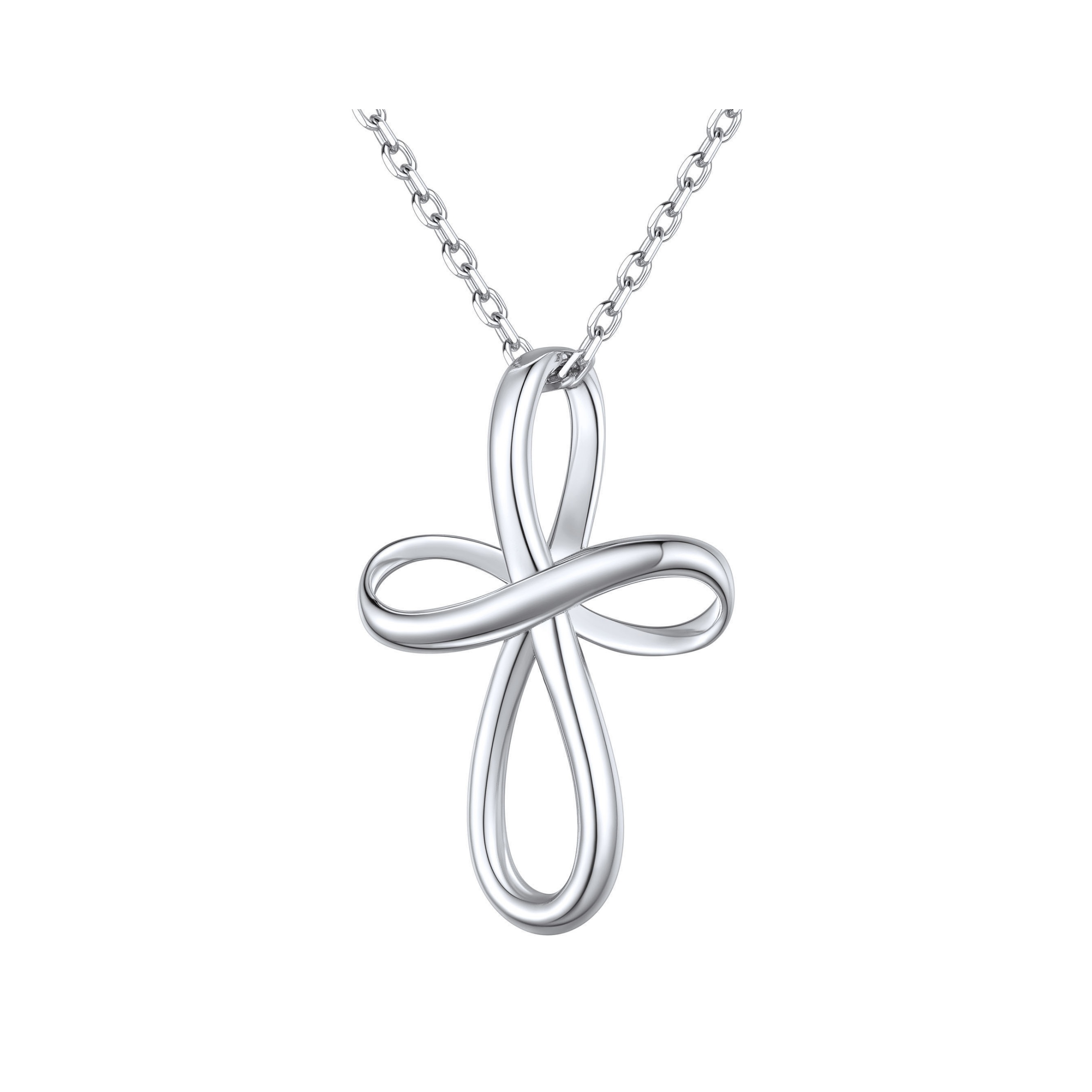 Infinity Knot Cross Pendant with Adjustable Chain