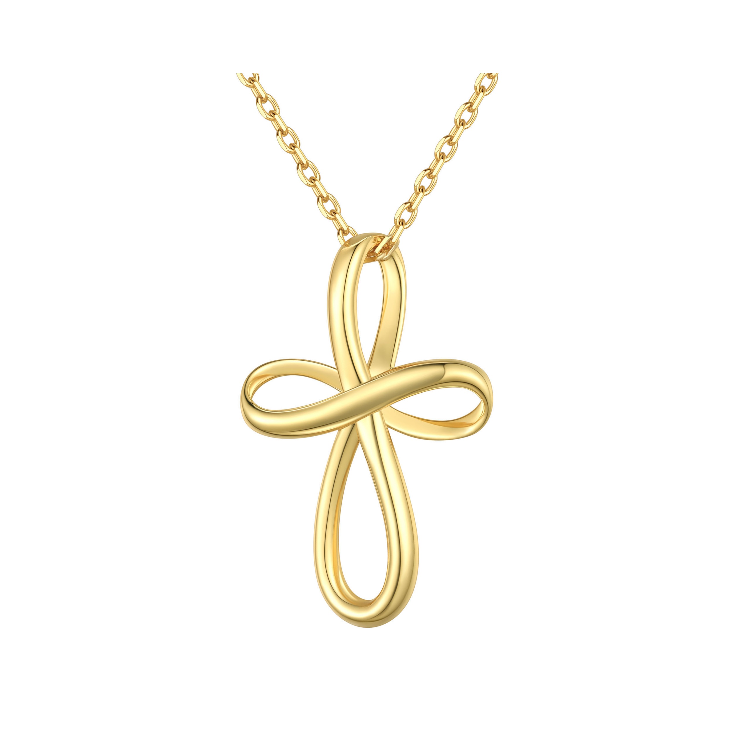 Infinity Knot Cross Pendant with Adjustable Chain