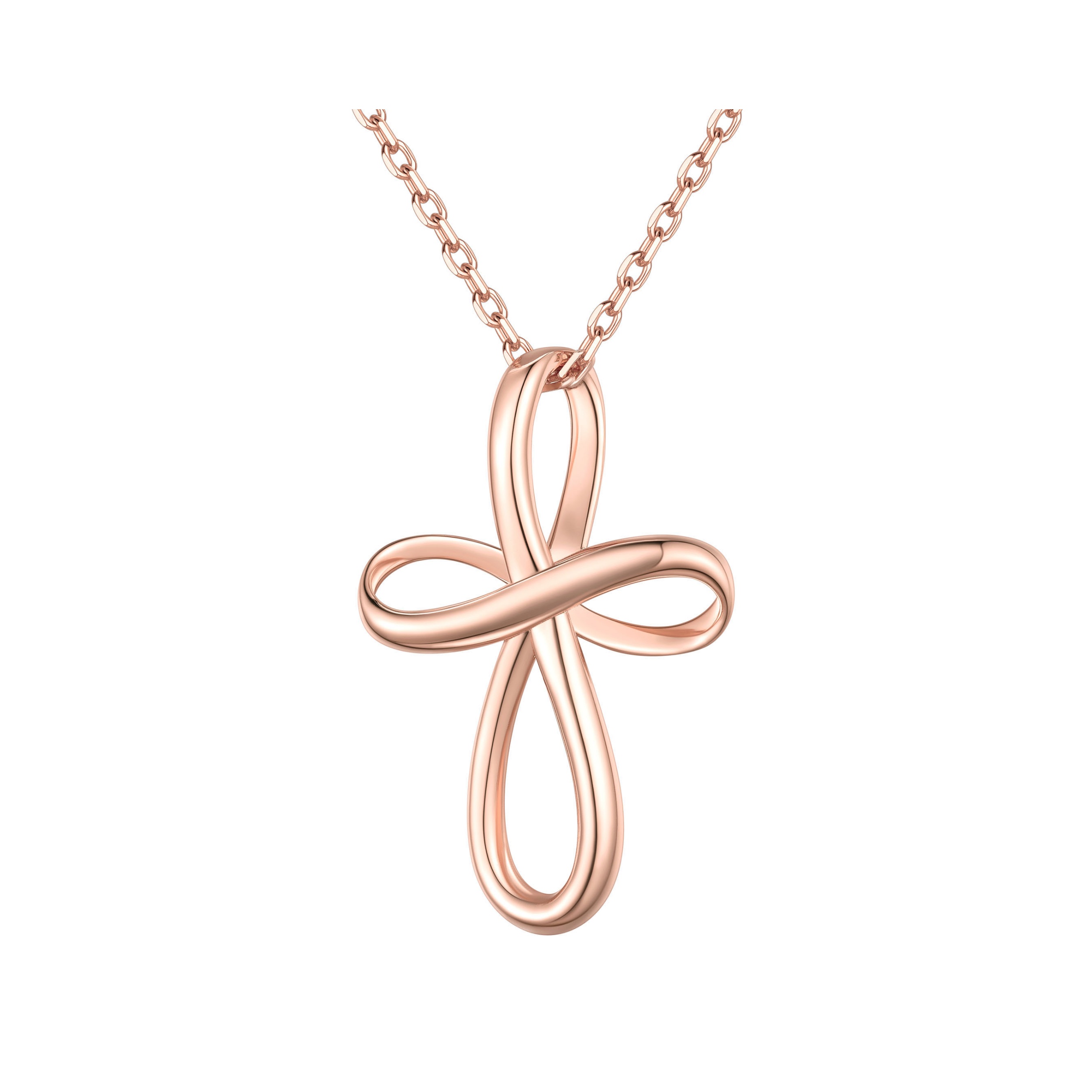 Infinity Knot Cross Pendant with Adjustable Chain