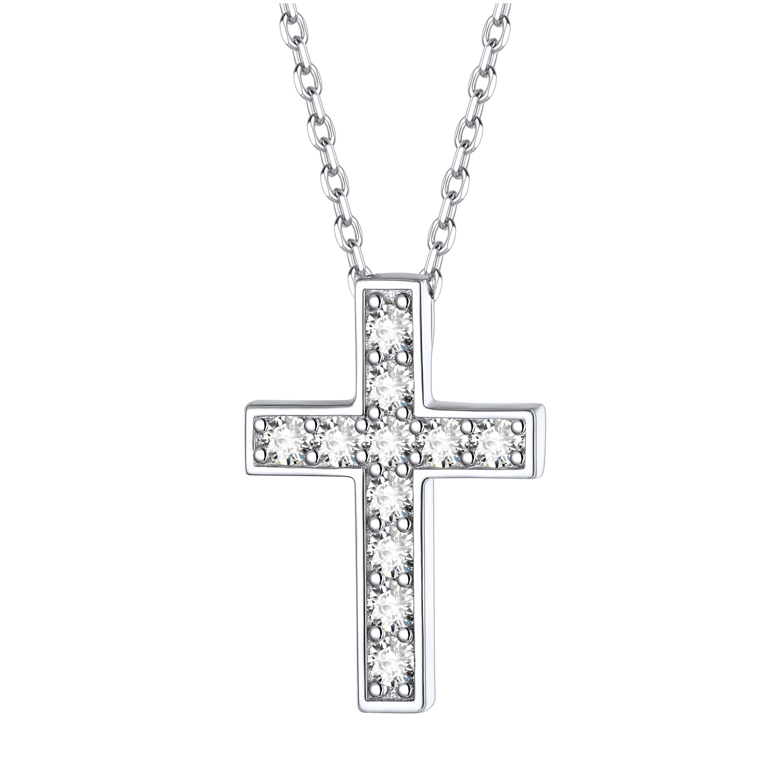 Cubic Zirconia Cross Necklace