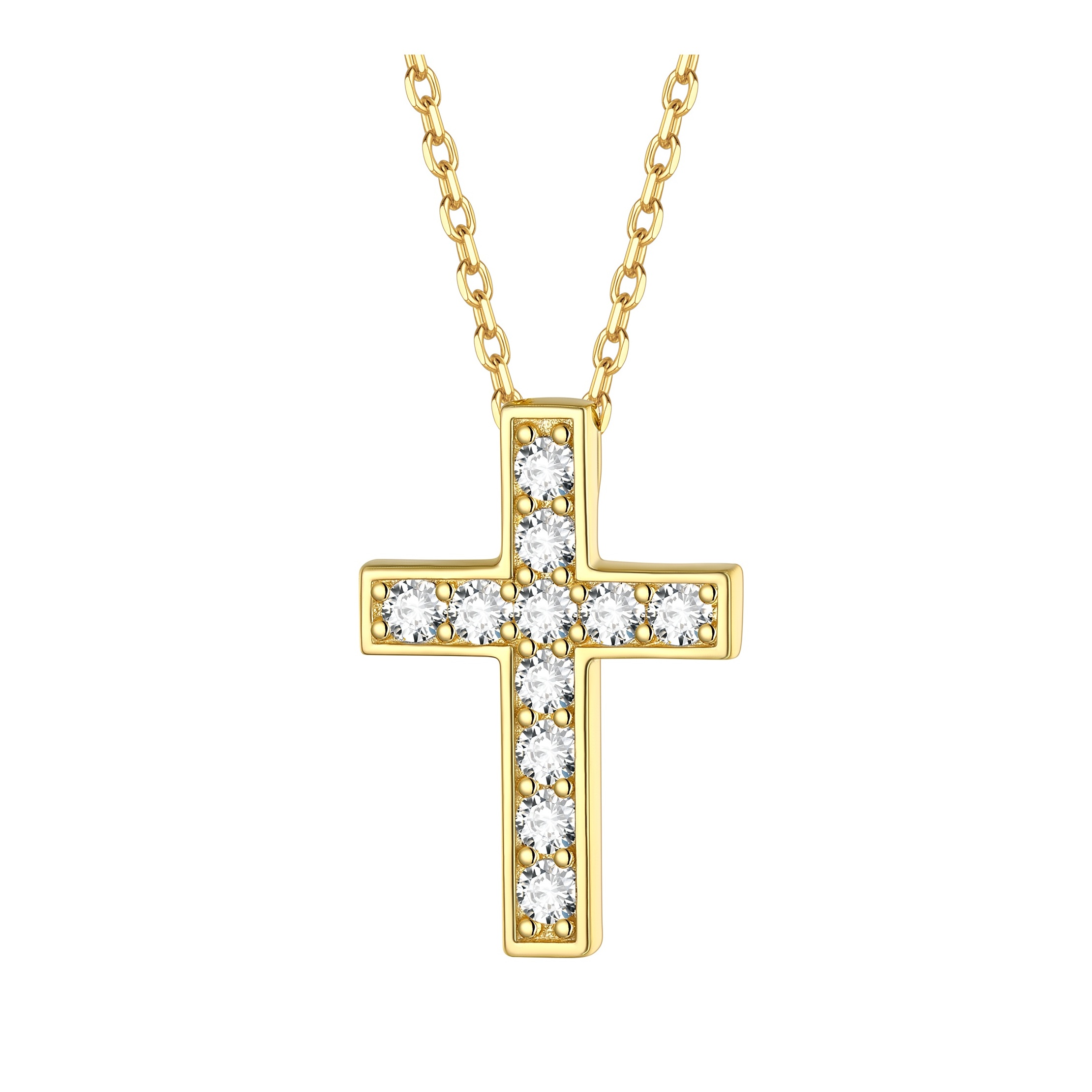 Cubic Zirconia Cross Necklace