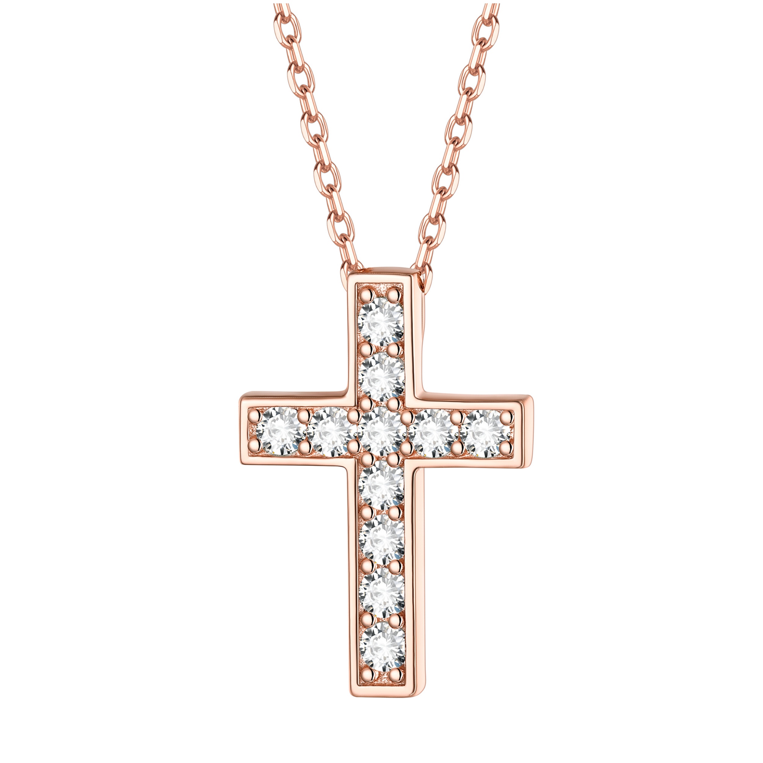 Cubic Zirconia Cross Necklace