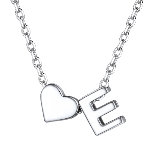 Heart & Initial Pendant Necklace