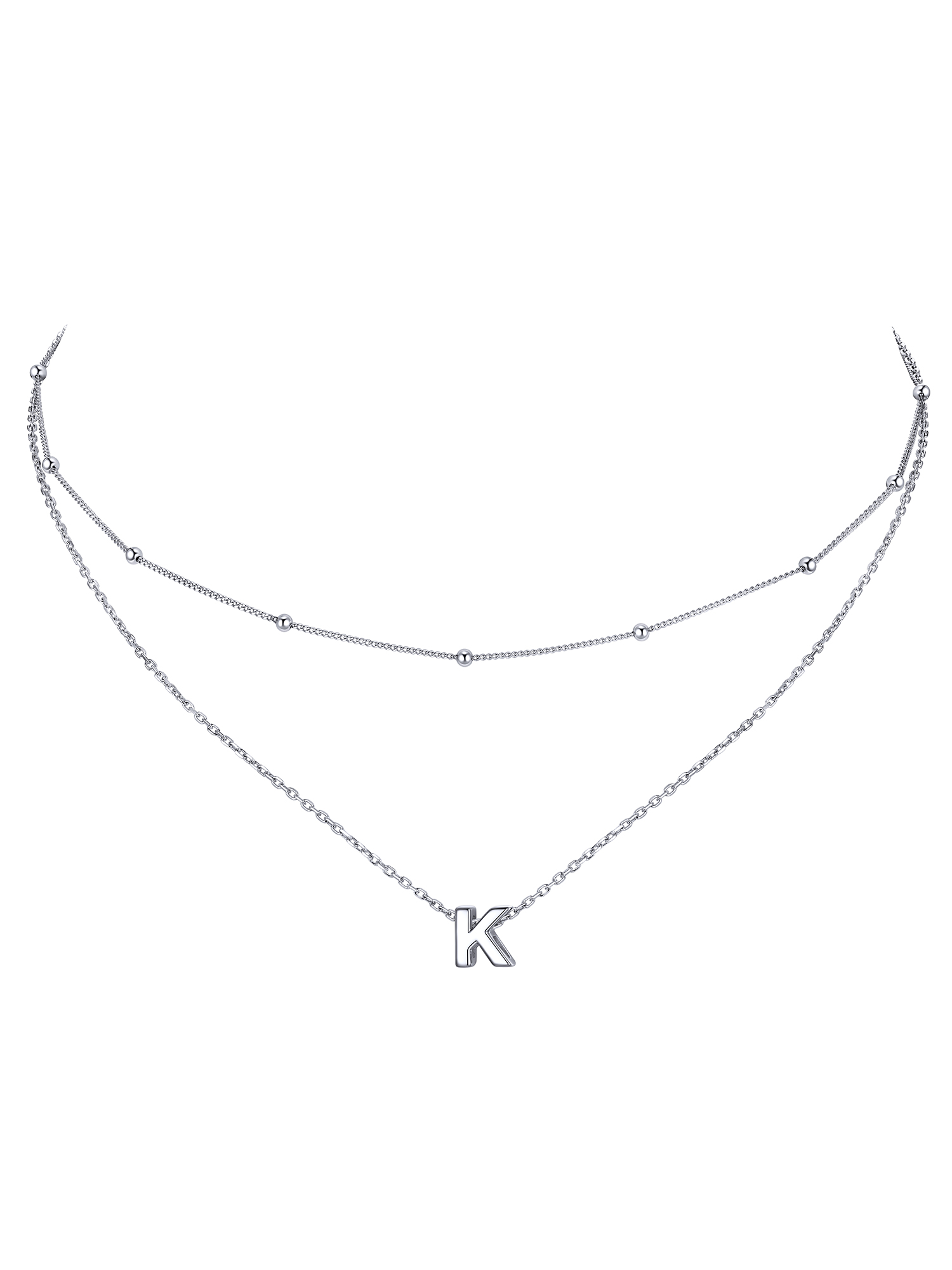 Dainty Layered Initial Necklace