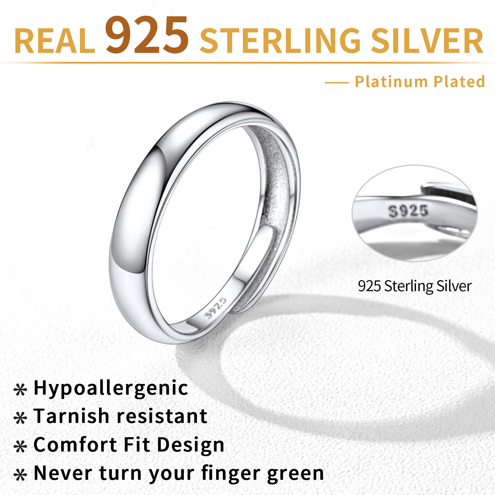 Sterling Silver ChicSilver Eternity Open Adjustable Rings