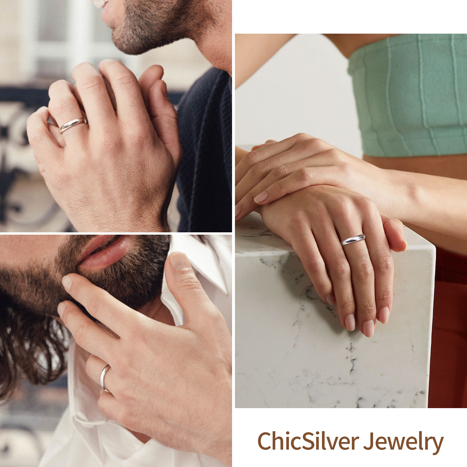 Eternity Open Adjustable Rings for Women, Ladies, Men, Mother, Father, Friends, Couples, girlfriend, boyfriend, teenager, husband