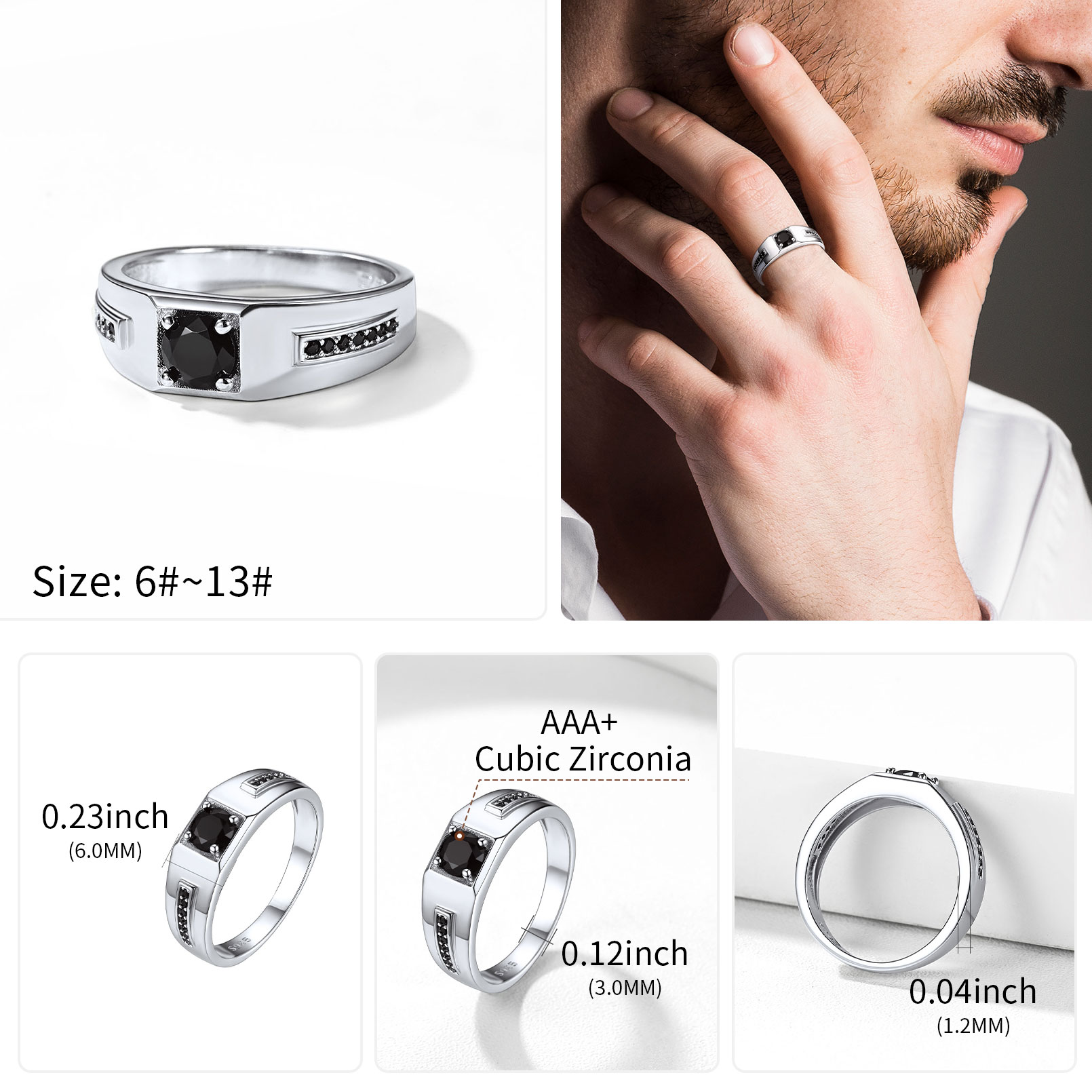 Sterling Silver ChicSilver Sparkling Cubic Zirconia Ring